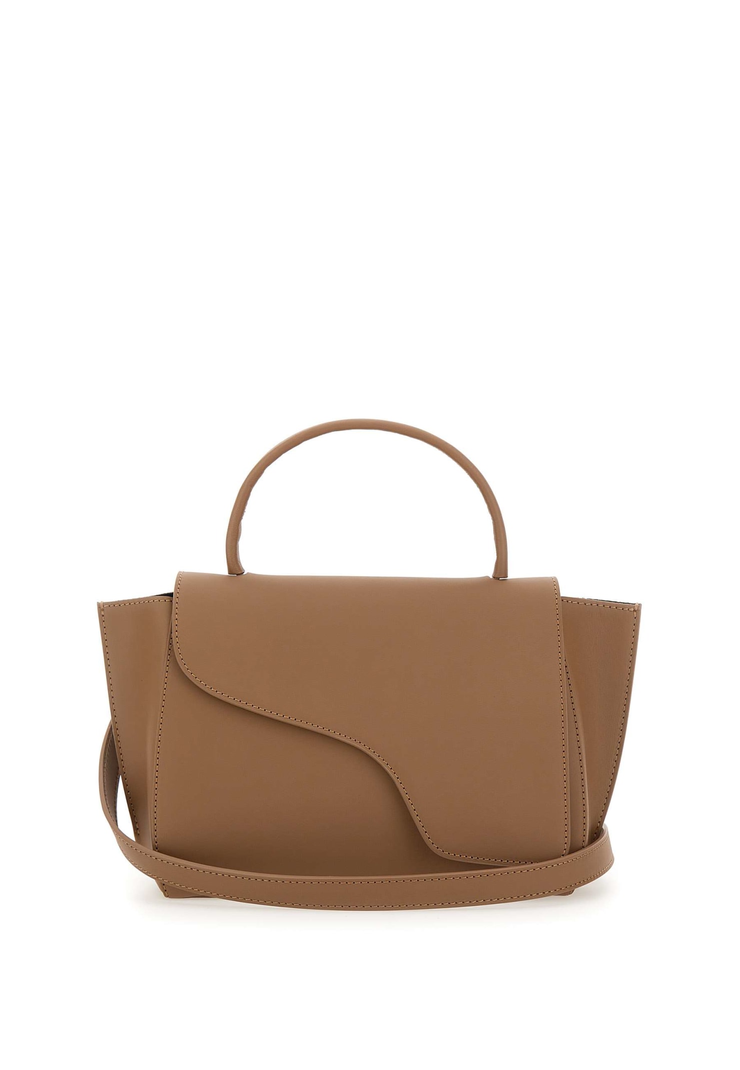 Shop Atp Atelier Arezzo Leather Bag In Beige