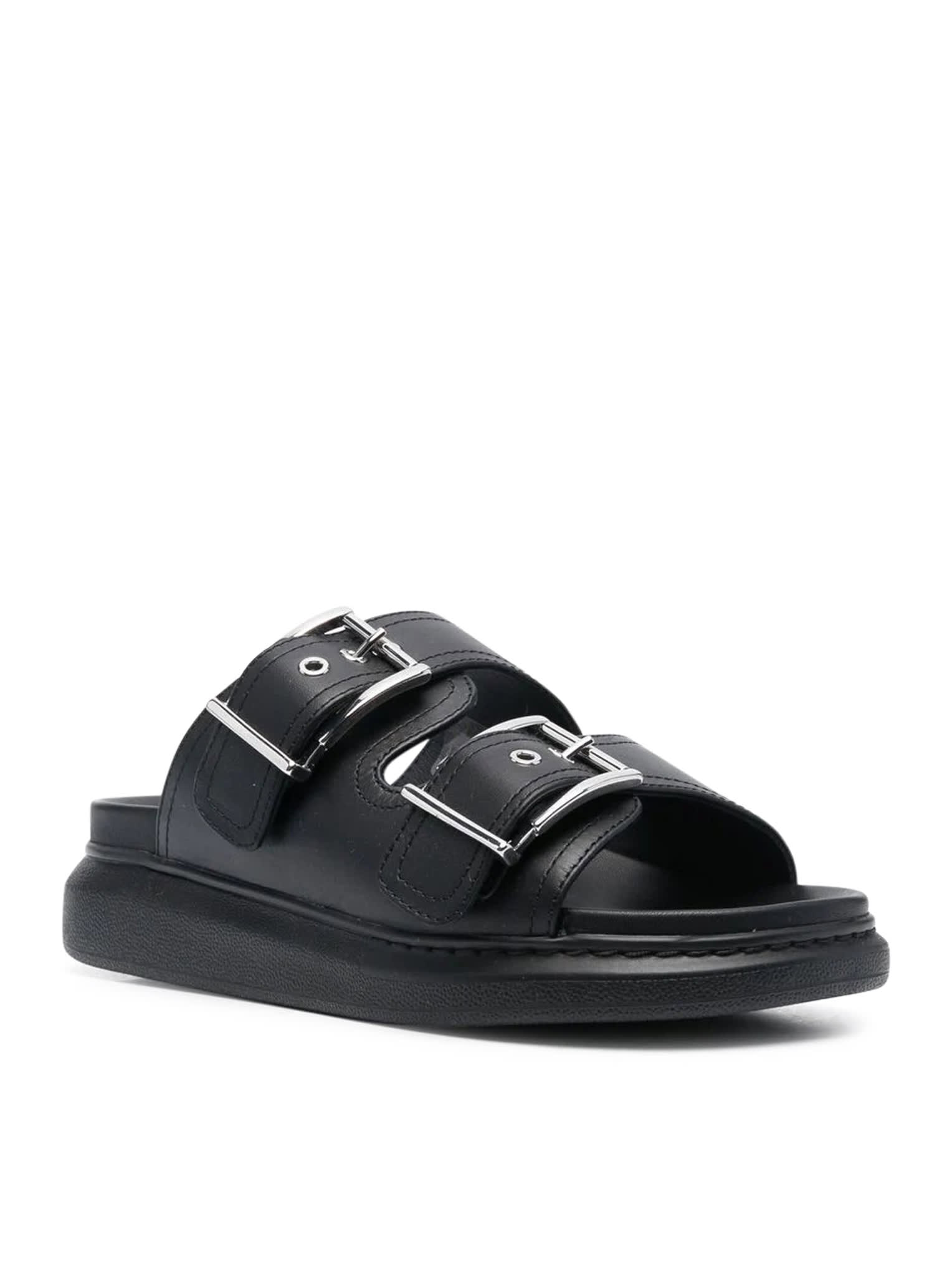 New Alexander McQueen S/S 2012 Leather Studded Horn Heel Platform Sandals  38.5