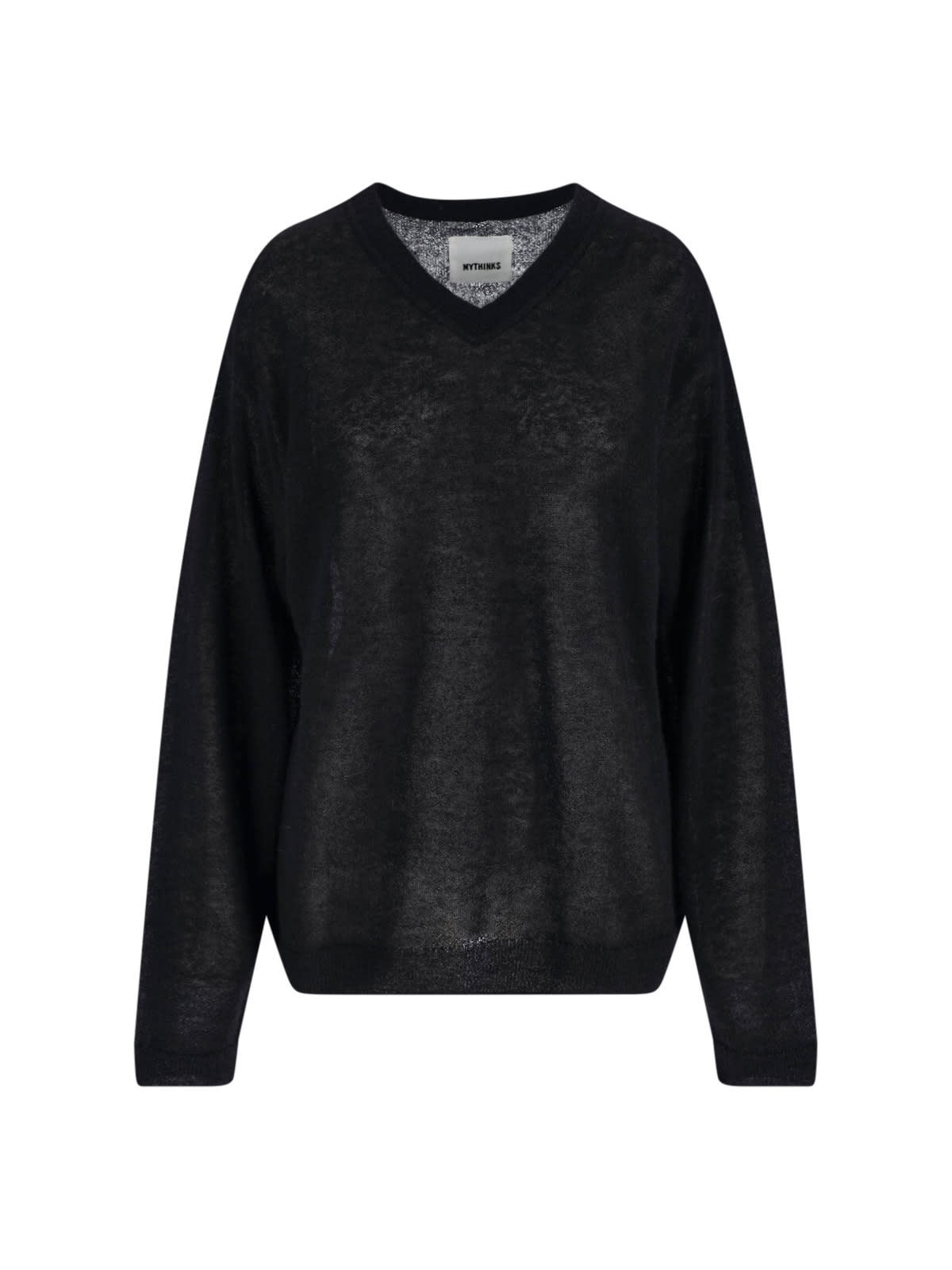 Mythinks Alpaca Blend Sweater In Black