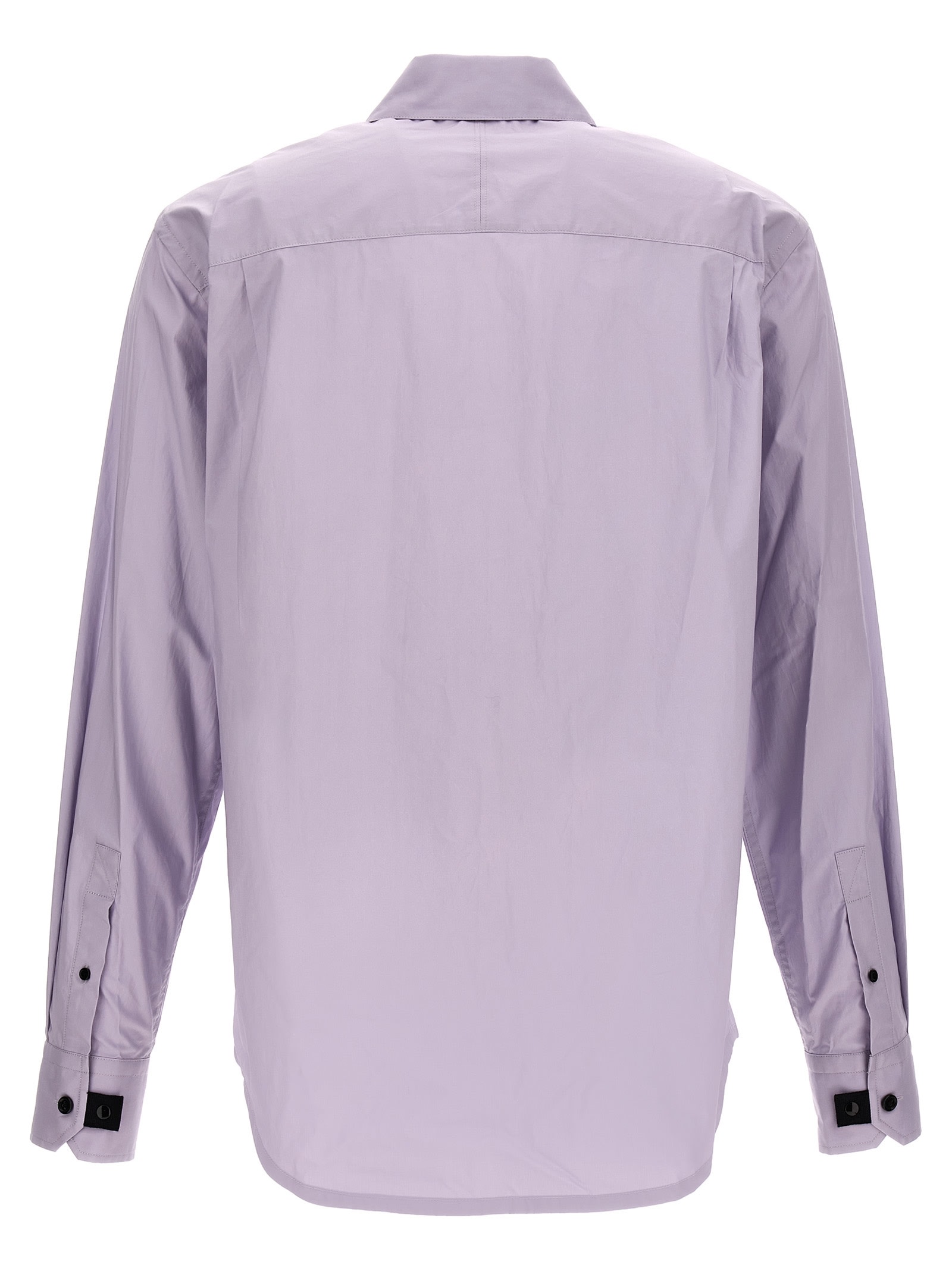 Shop Helmut Lang Embroidered Logo Shirt In Purple