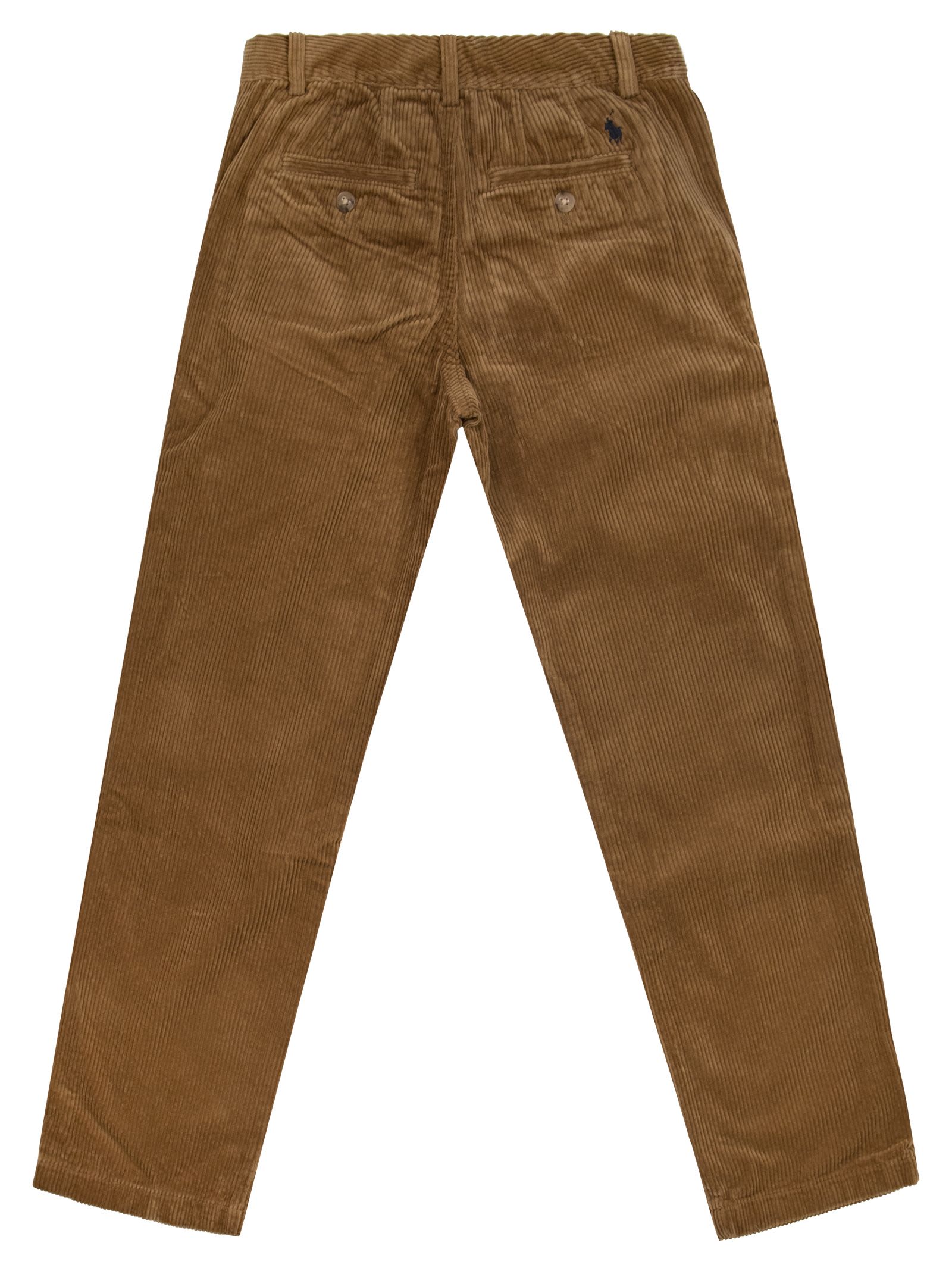 Shop Polo Ralph Lauren Cotton Corduroy Trousers In Chestnut