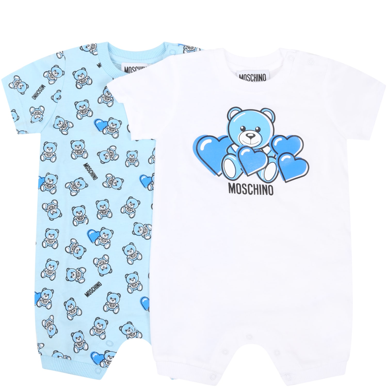 Moschino Multicolor Set For Babyboy With Teddy Bear And Hearts