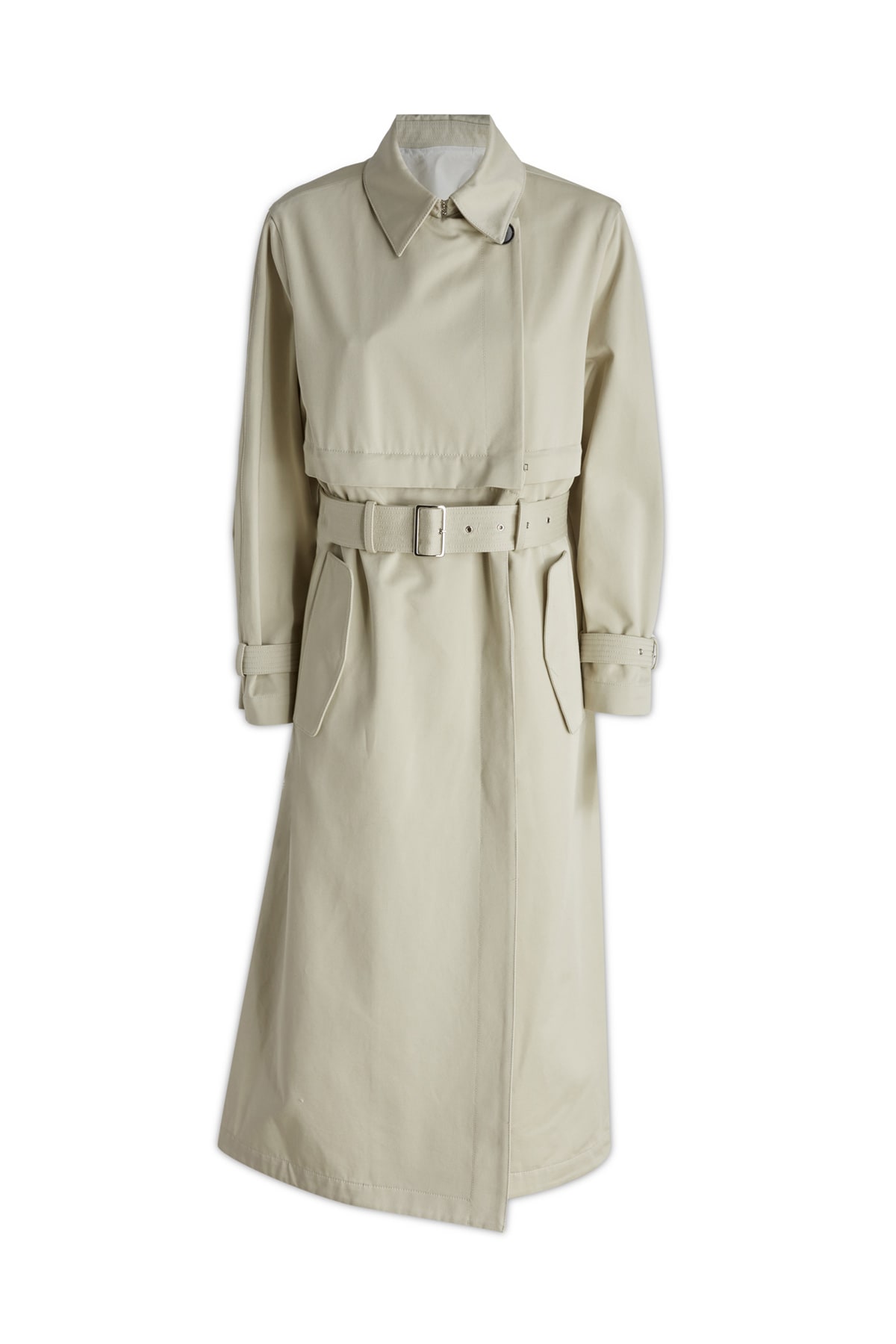 Shop Del Core Trench In Bone White