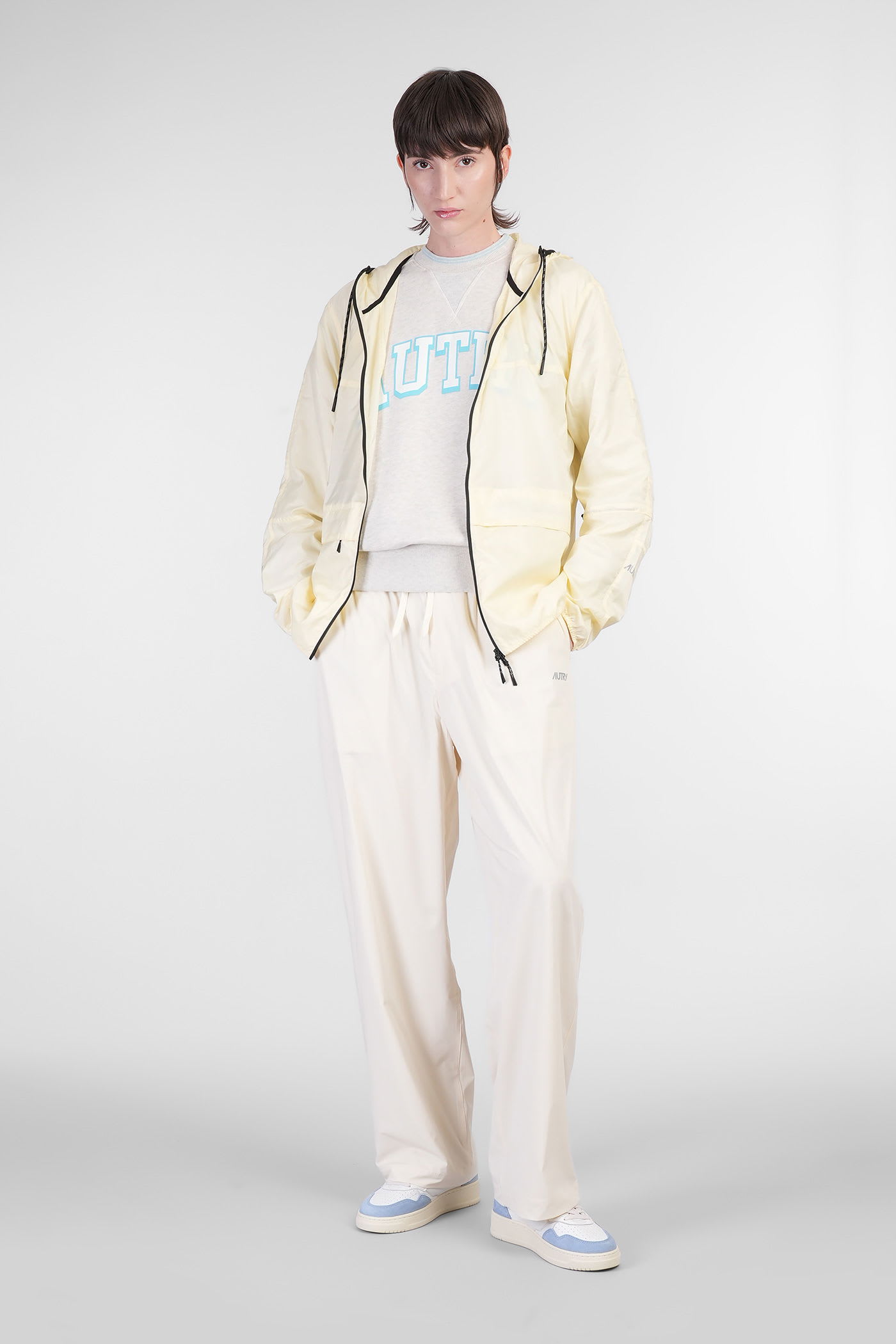 Shop Autry Casual Jacket In Yellow Nylon