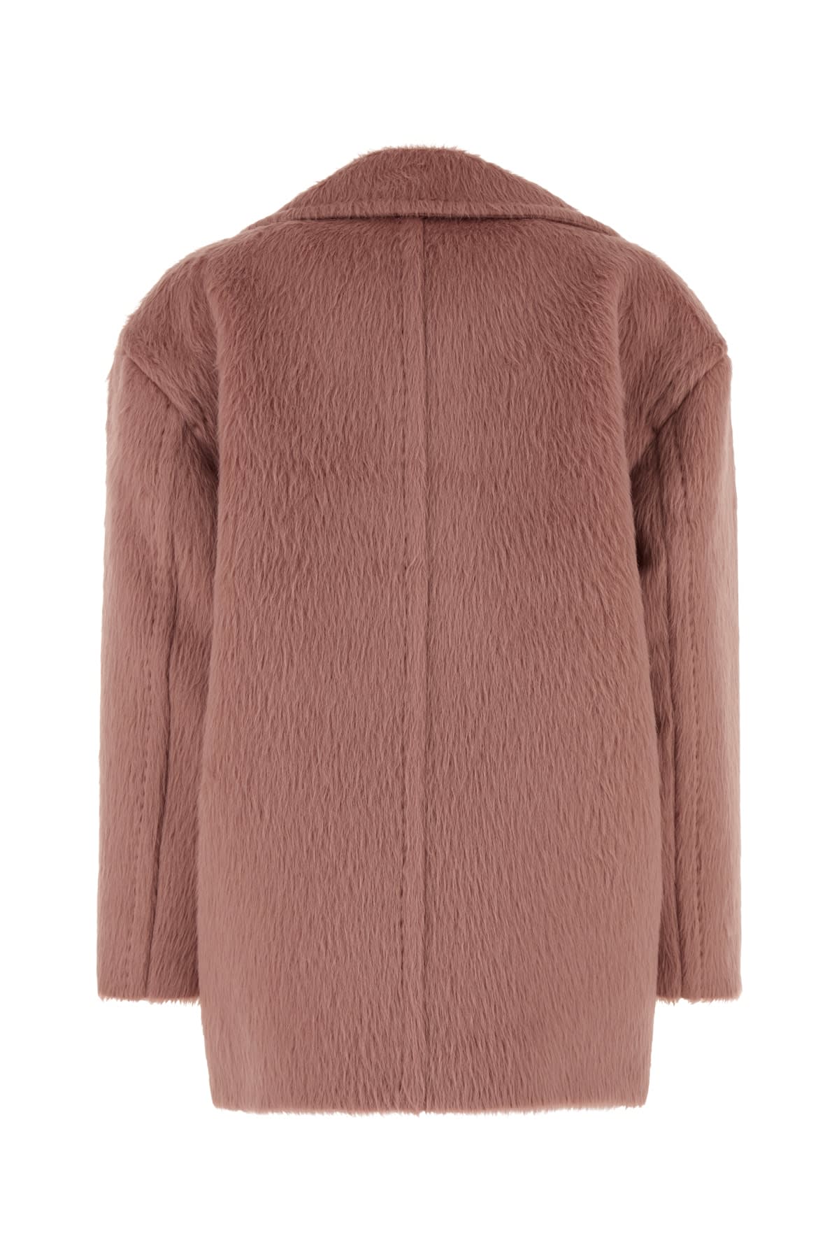 Max Mara Cappotto Slam In Eco Pelliccia Rosa Donna In Brown
