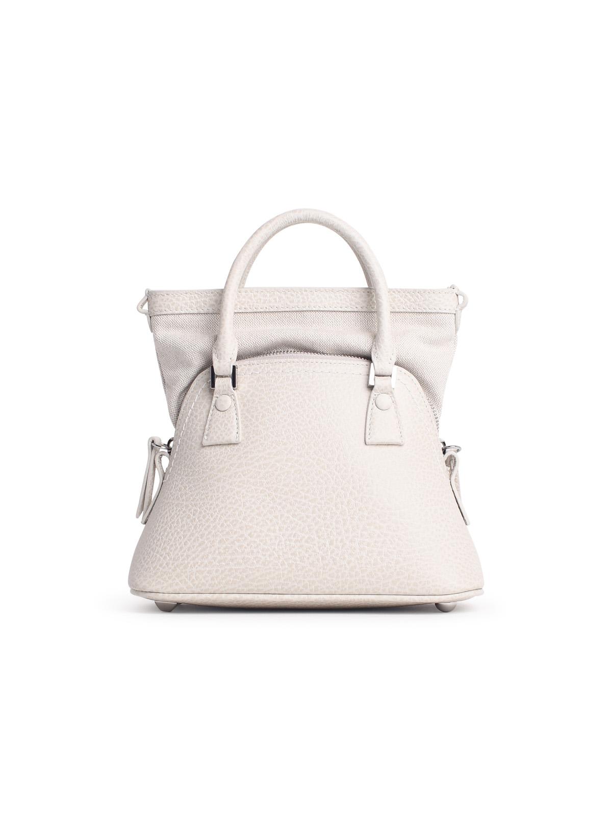 Shop Maison Margiela Sac Cream Leather Mini Bag