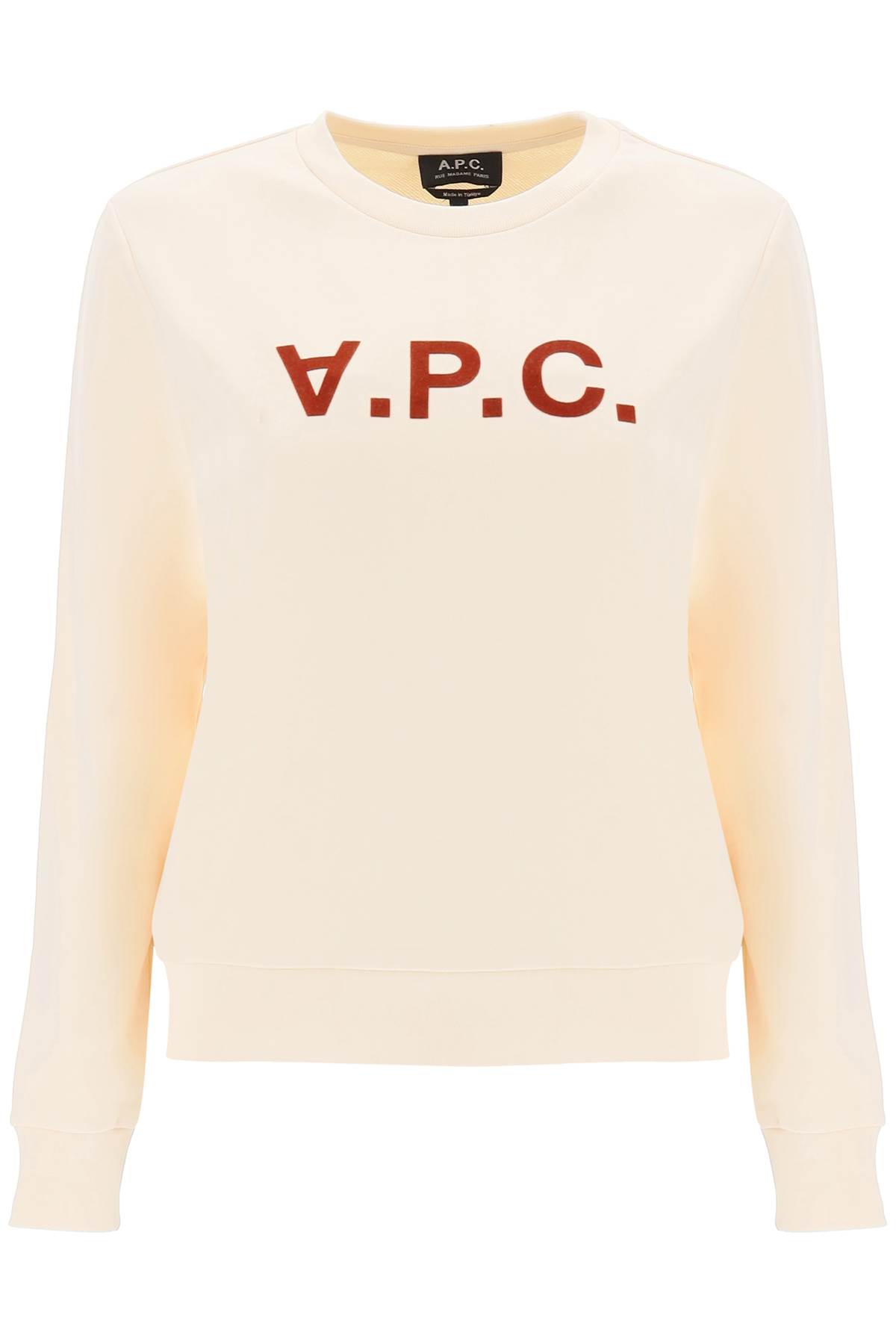 Shop Apc Sweatshirt Logo In Blanc Casse (white)