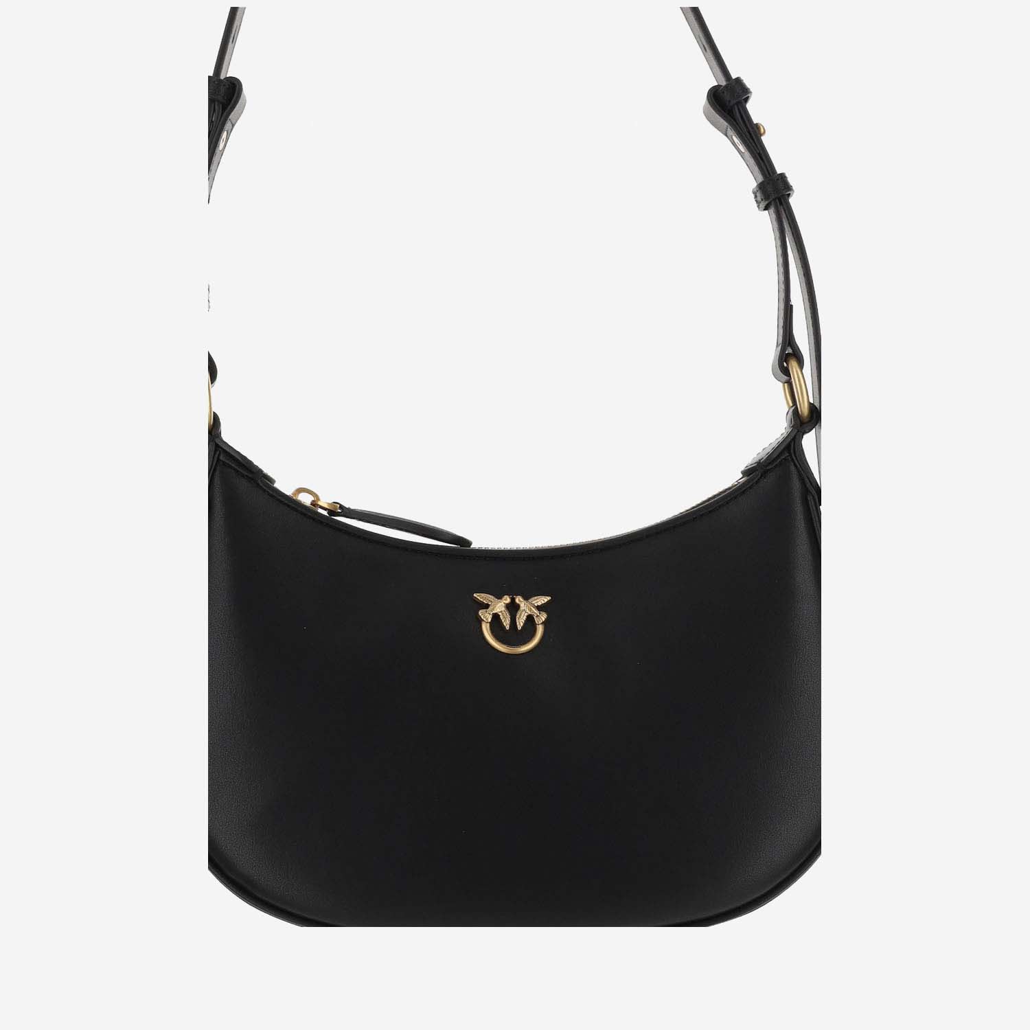 Shop Pinko Mini Love Half Moon Bag Simply In Black