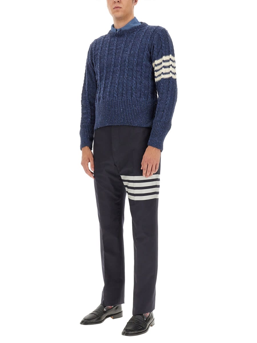 Shop Thom Browne Wool Jersey. In Blue