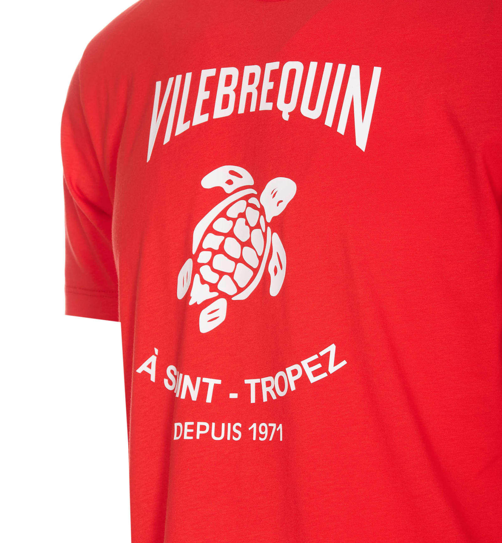 Shop Vilebrequin T-shirt Tortue Flockee In Red
