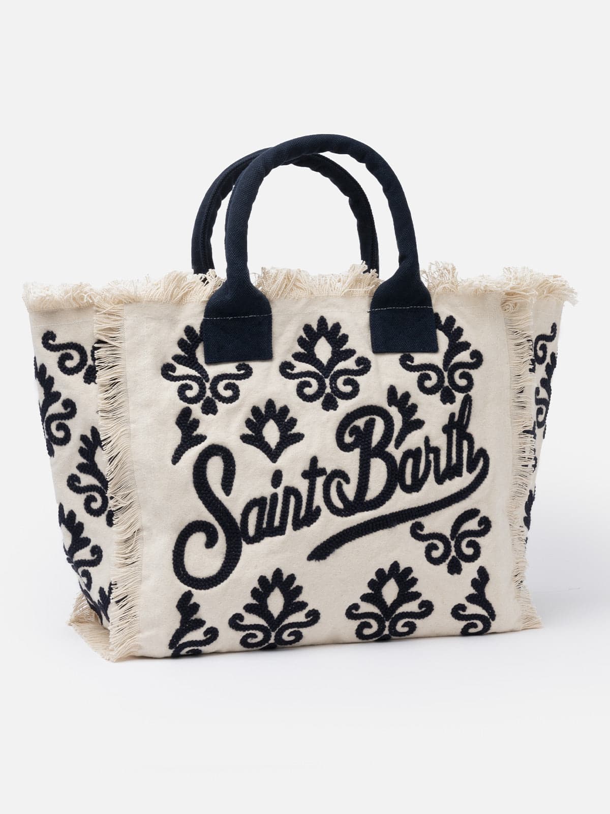 Mc2 Saint Barth Vanity Rug White And Blue Tote Bag In Blue
