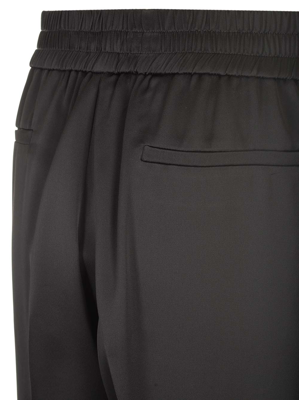 Valentino Black Elasticized Trousers In Black