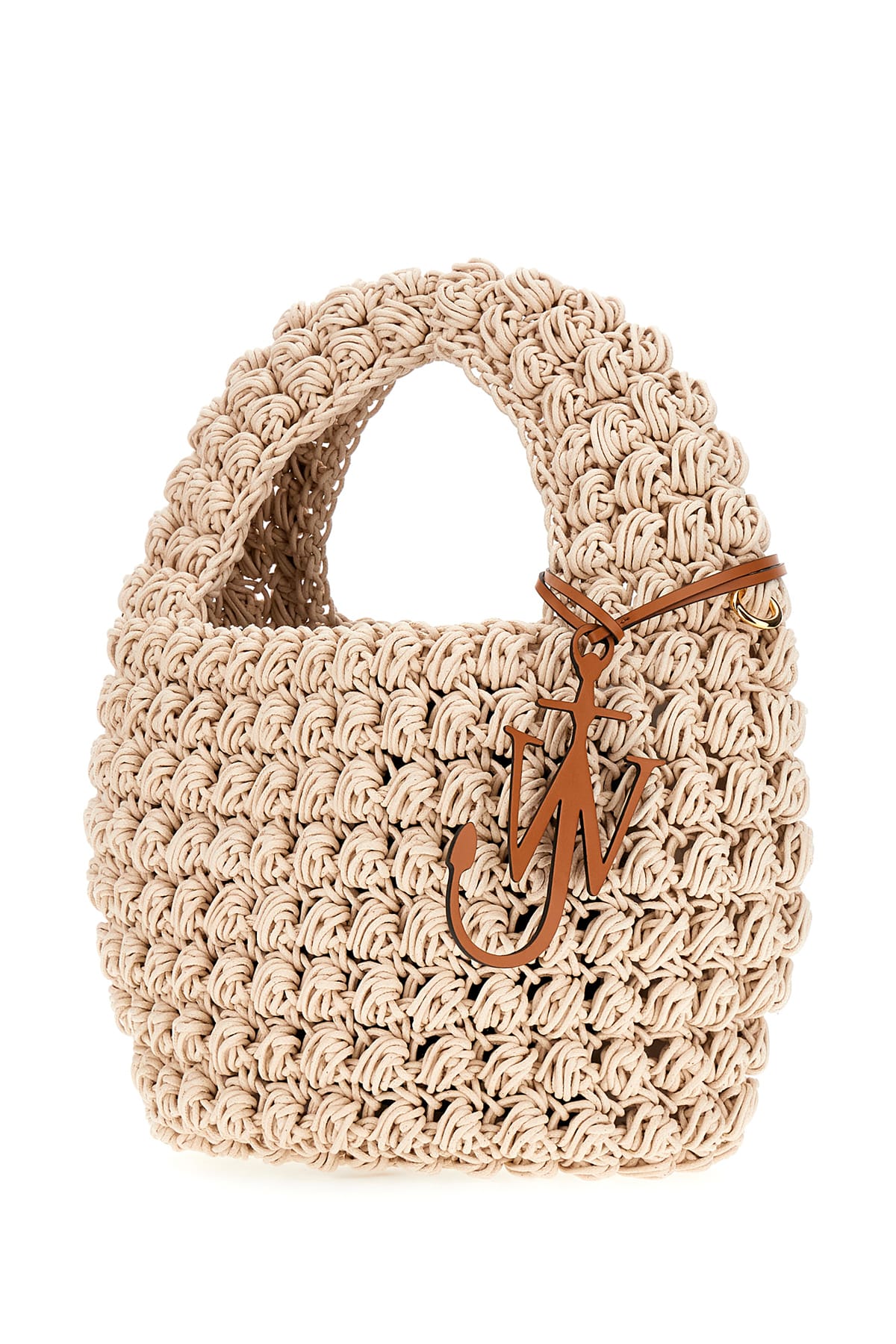 JW ANDERSON SAND COTTON POPCORN HANDBAG 