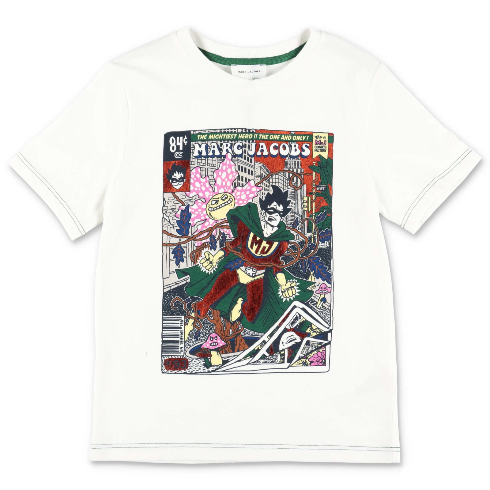 Marc Jacobs T-shirt Bianca The Comic Tee In Jersey Di Cotone