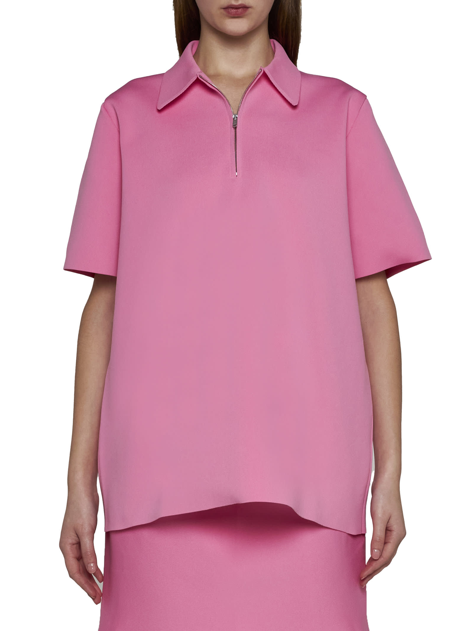 Shop Jil Sander Polo Shirt In Pink
