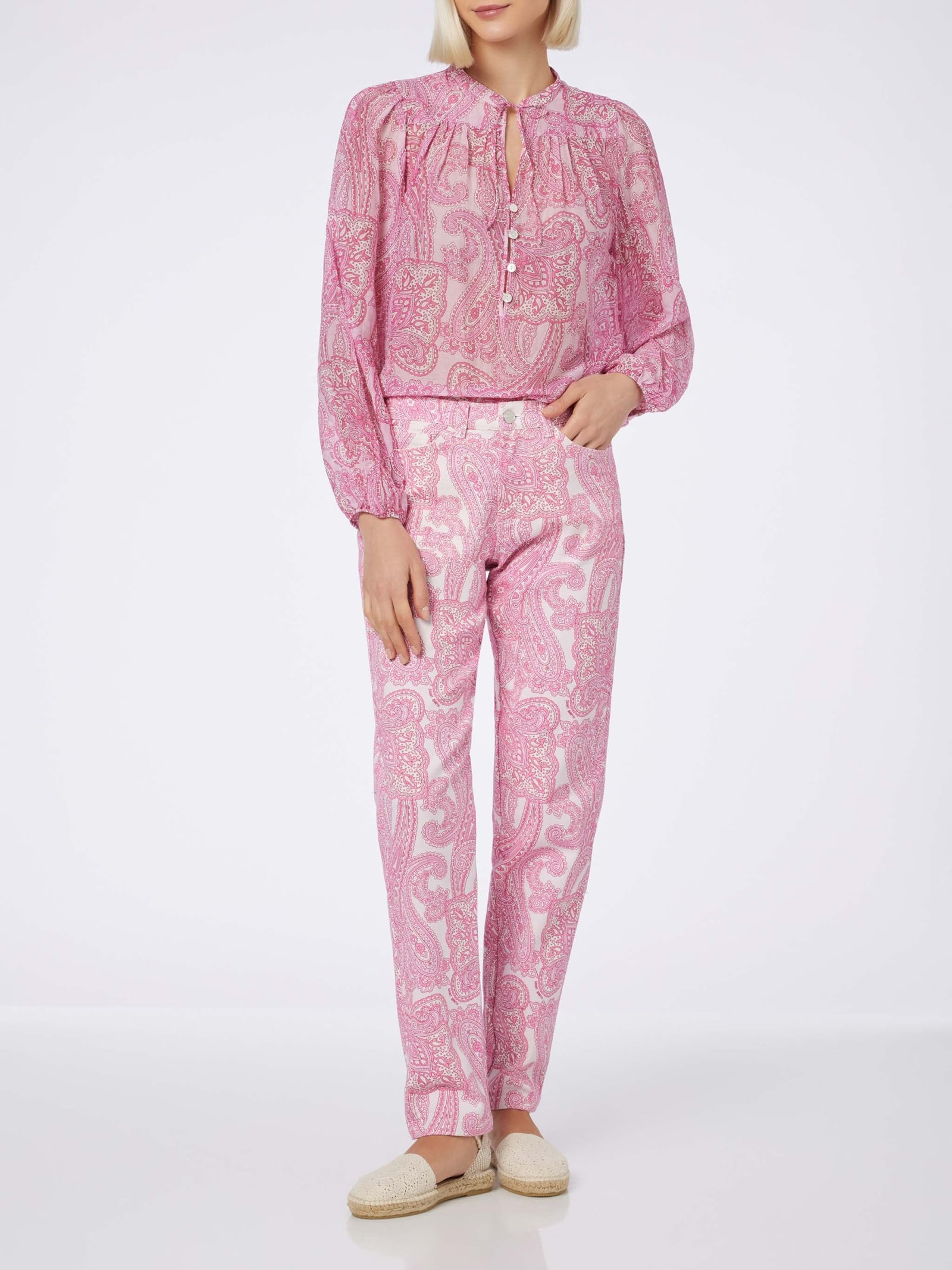 Mc2 Saint Barth Harper Voile Blouse In Pink