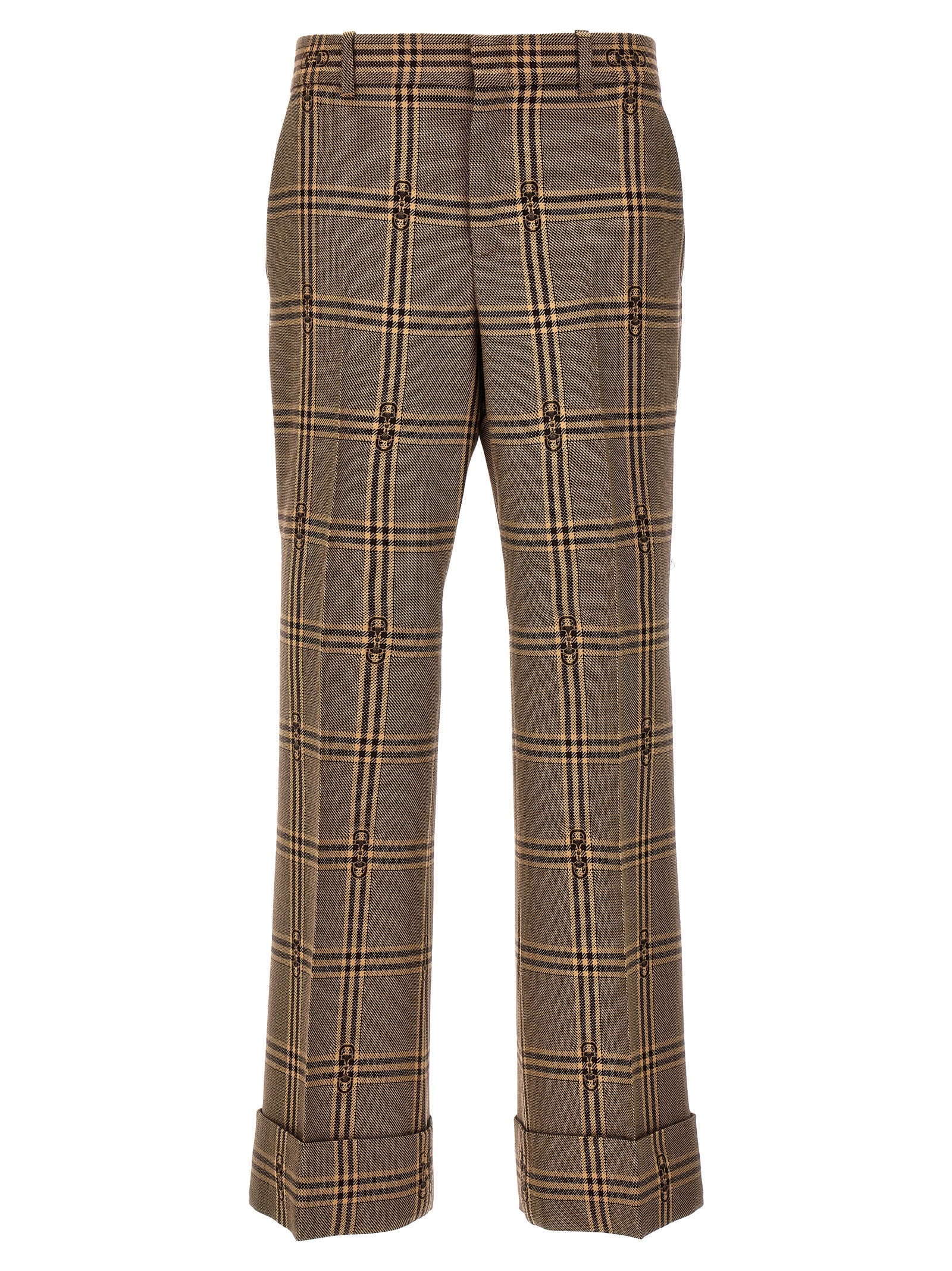 Shop Gucci Morsetto Pants In Beige