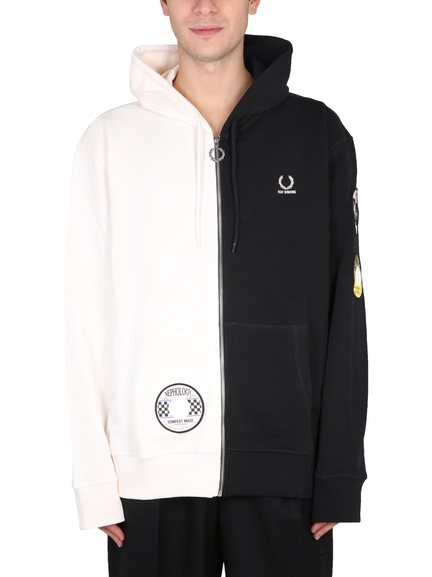 Fred Perry by Raf Simons Two-tone Hoodie
