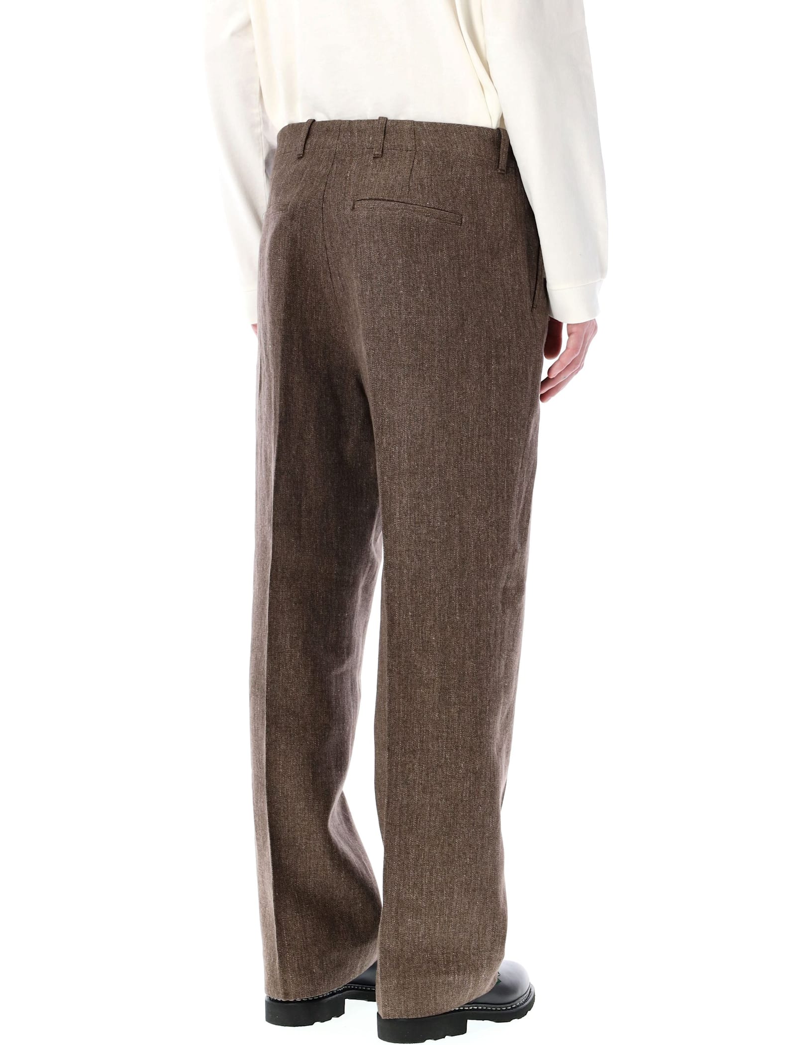 Our Legacy Linen Chino Pants Borrowed In Tobacco
