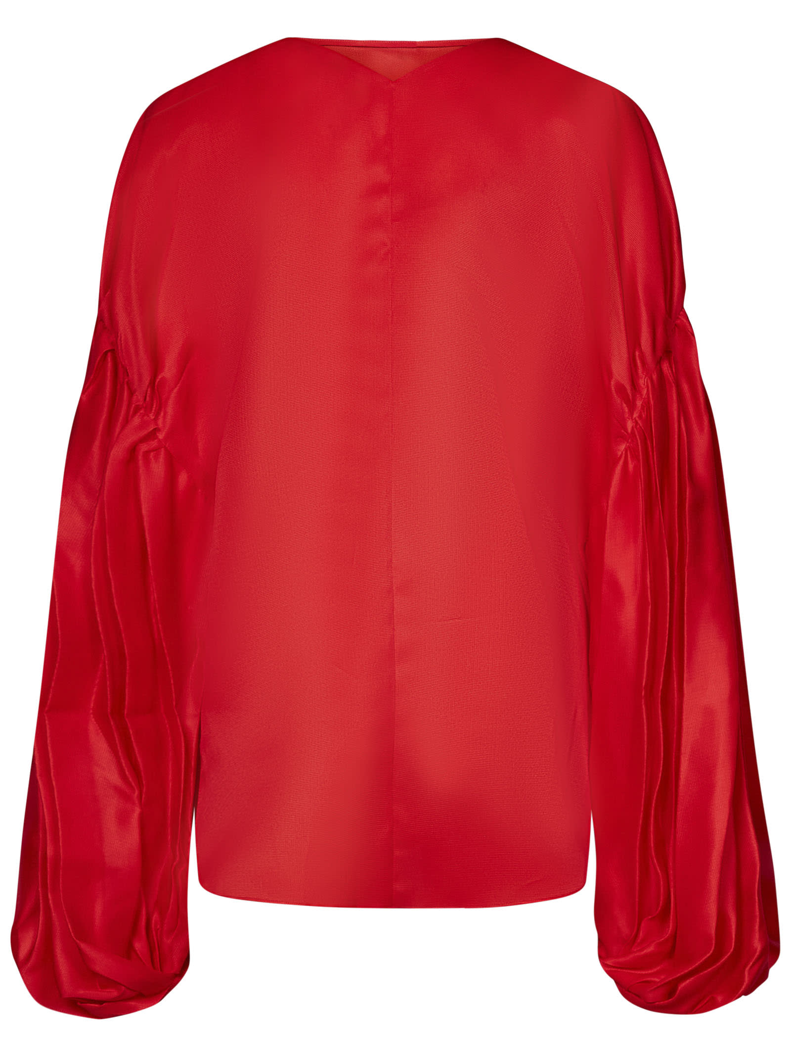 Shop Khaite Ny Quico Blouse In Red
