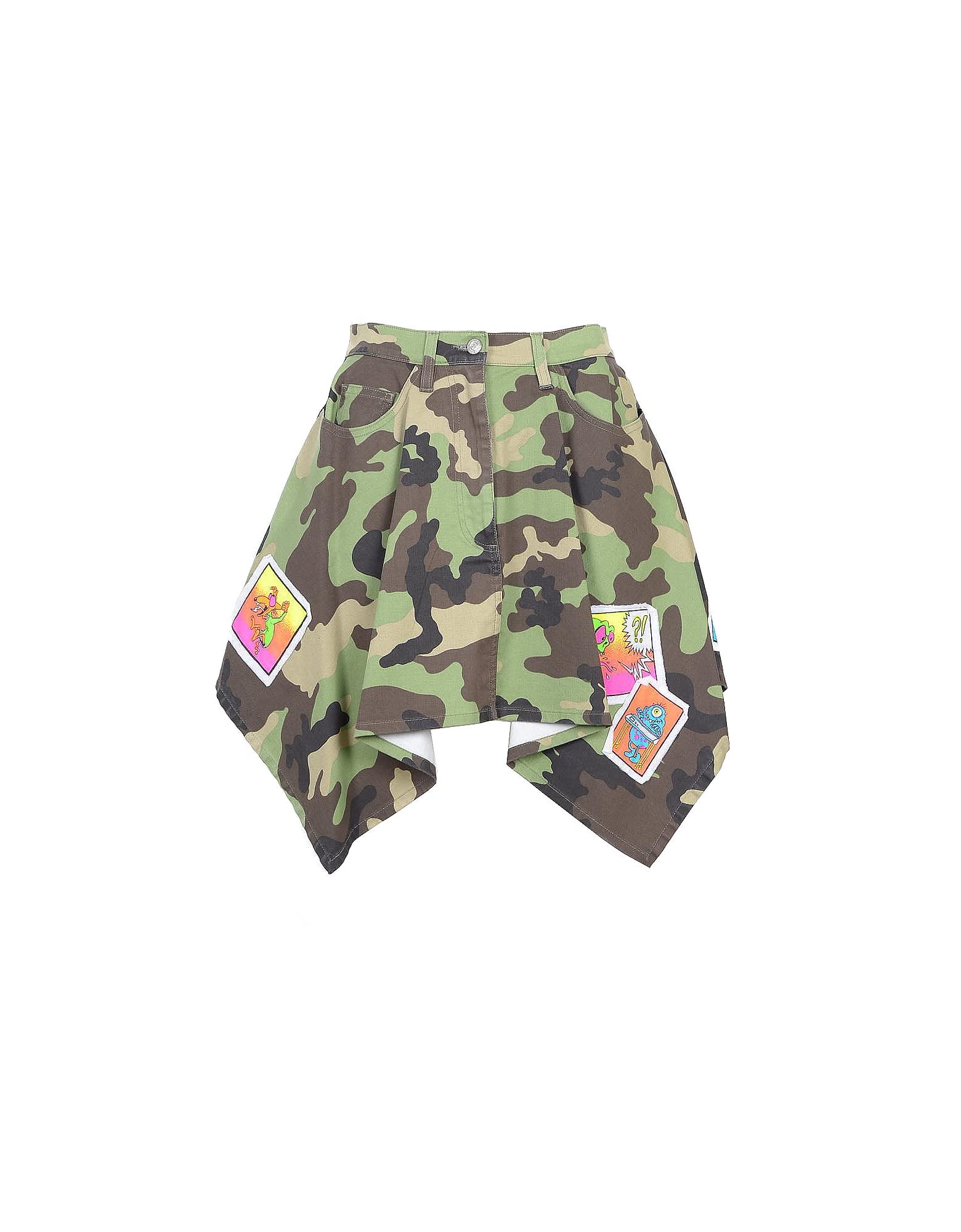 Jeremy Scott Womens Camouflage Skirt