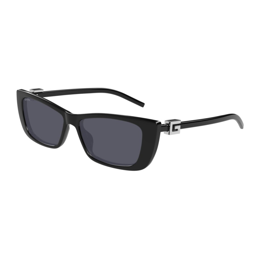 Gucci Logo Rectangular Sunglasses In Black