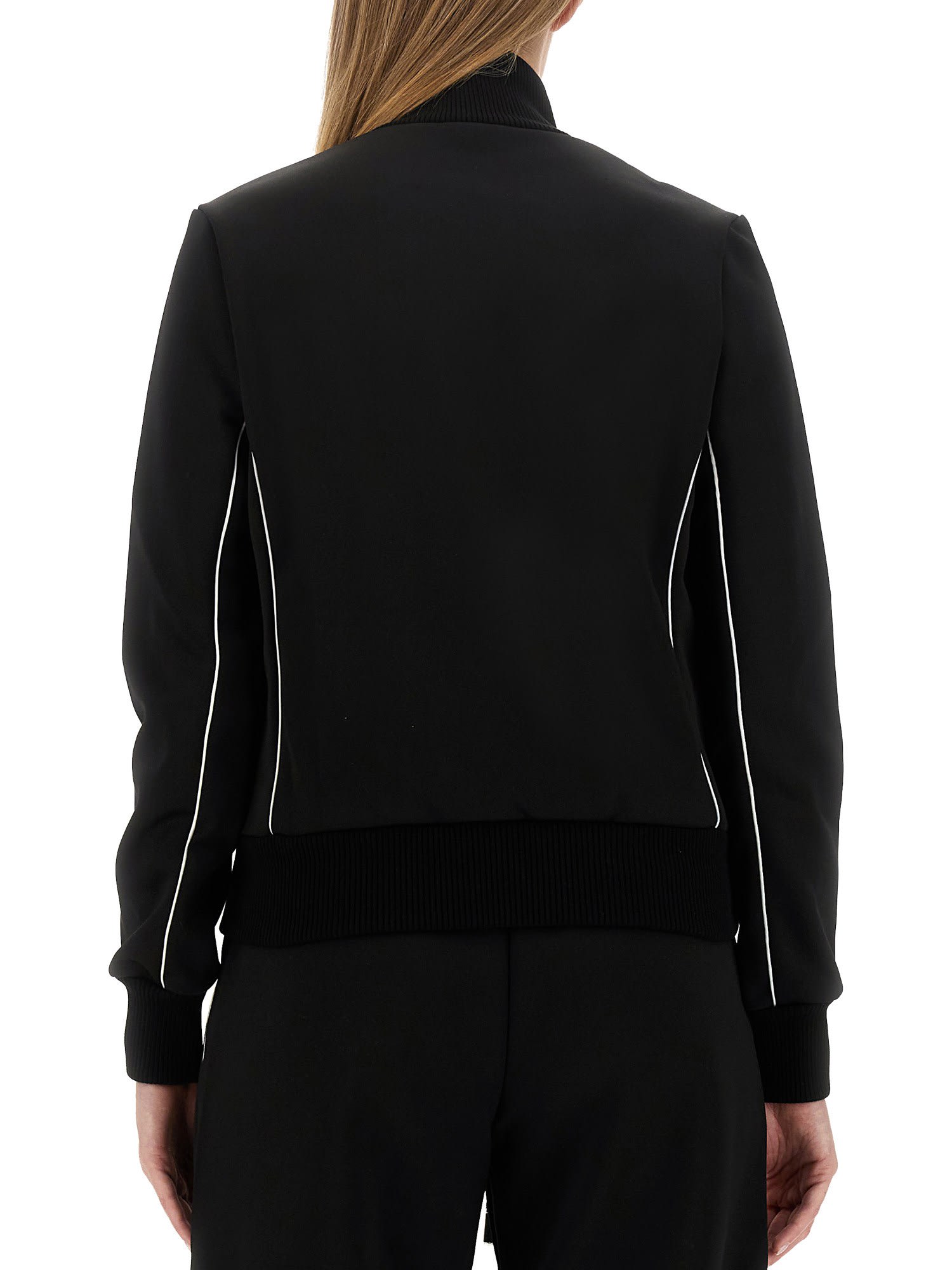 Off-white Jacket High Collar Contrast Piping In Black Black
