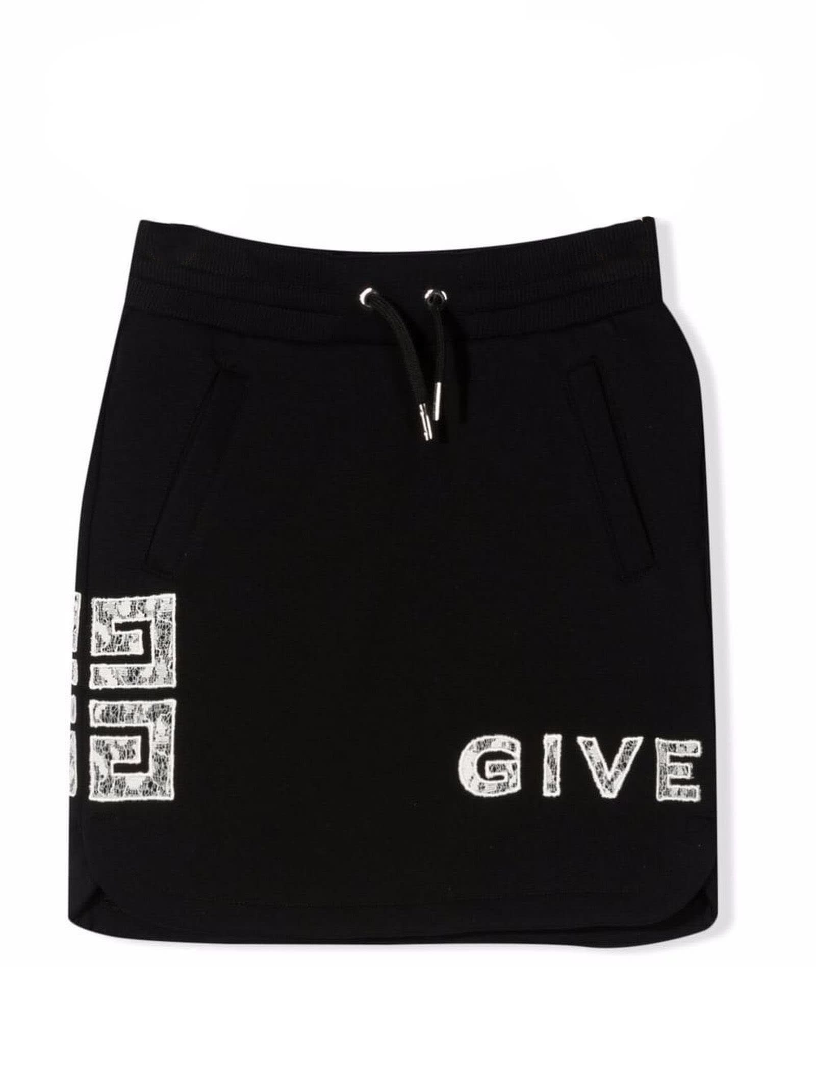 Givenchy Black Cotton Skirt