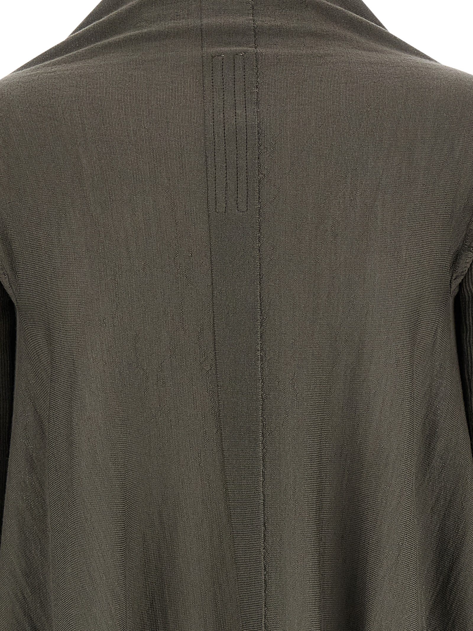 Rick Owens Grey Medium Wrap Cardigan In Green