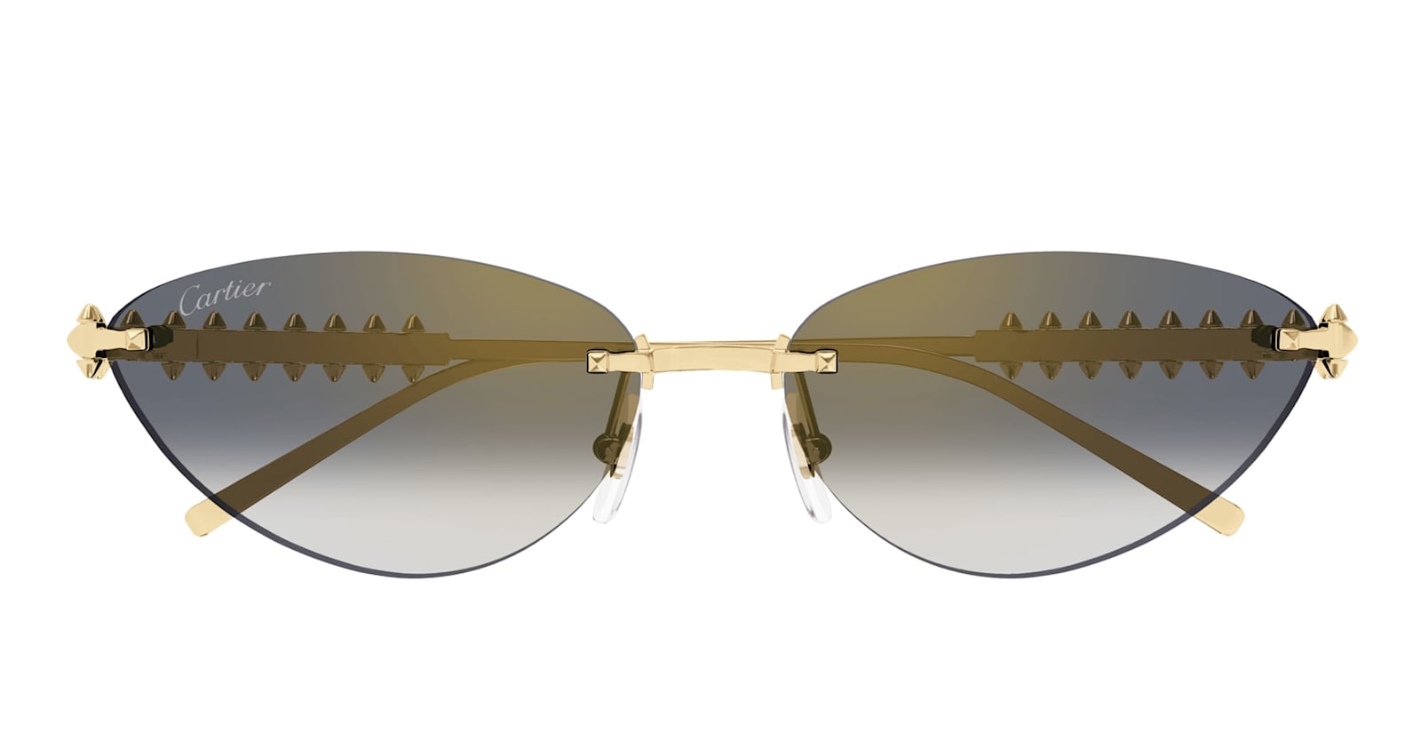 Cartier Clash De  Ct0543s-001 - Gold Sunglasses