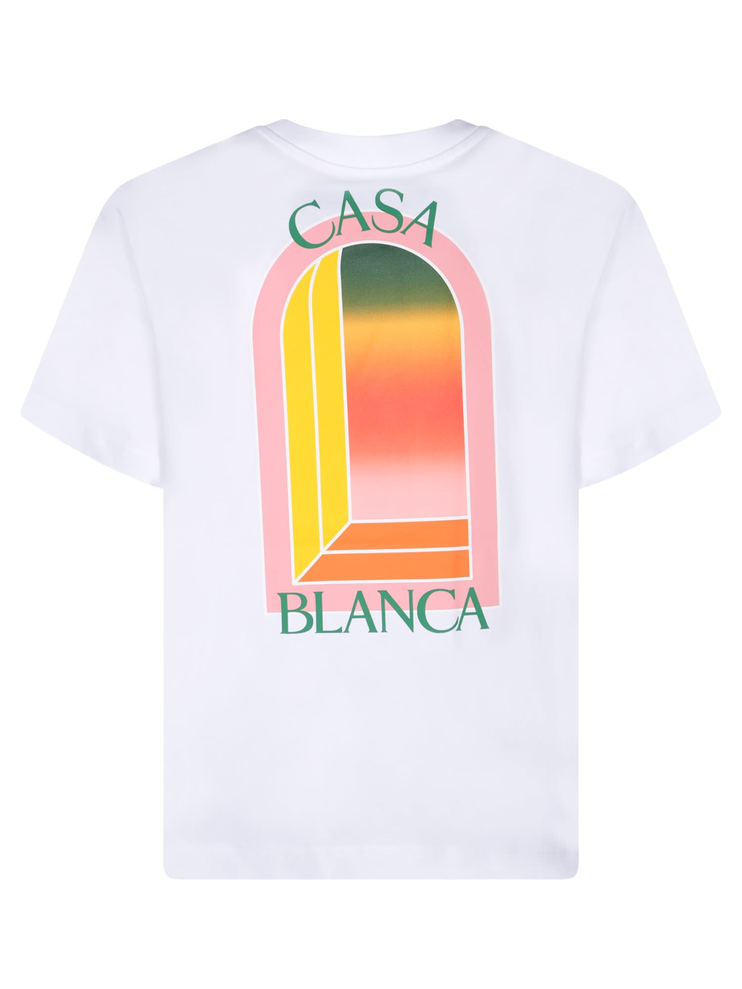 Shop Casablanca Gradient Larche White T-shirt