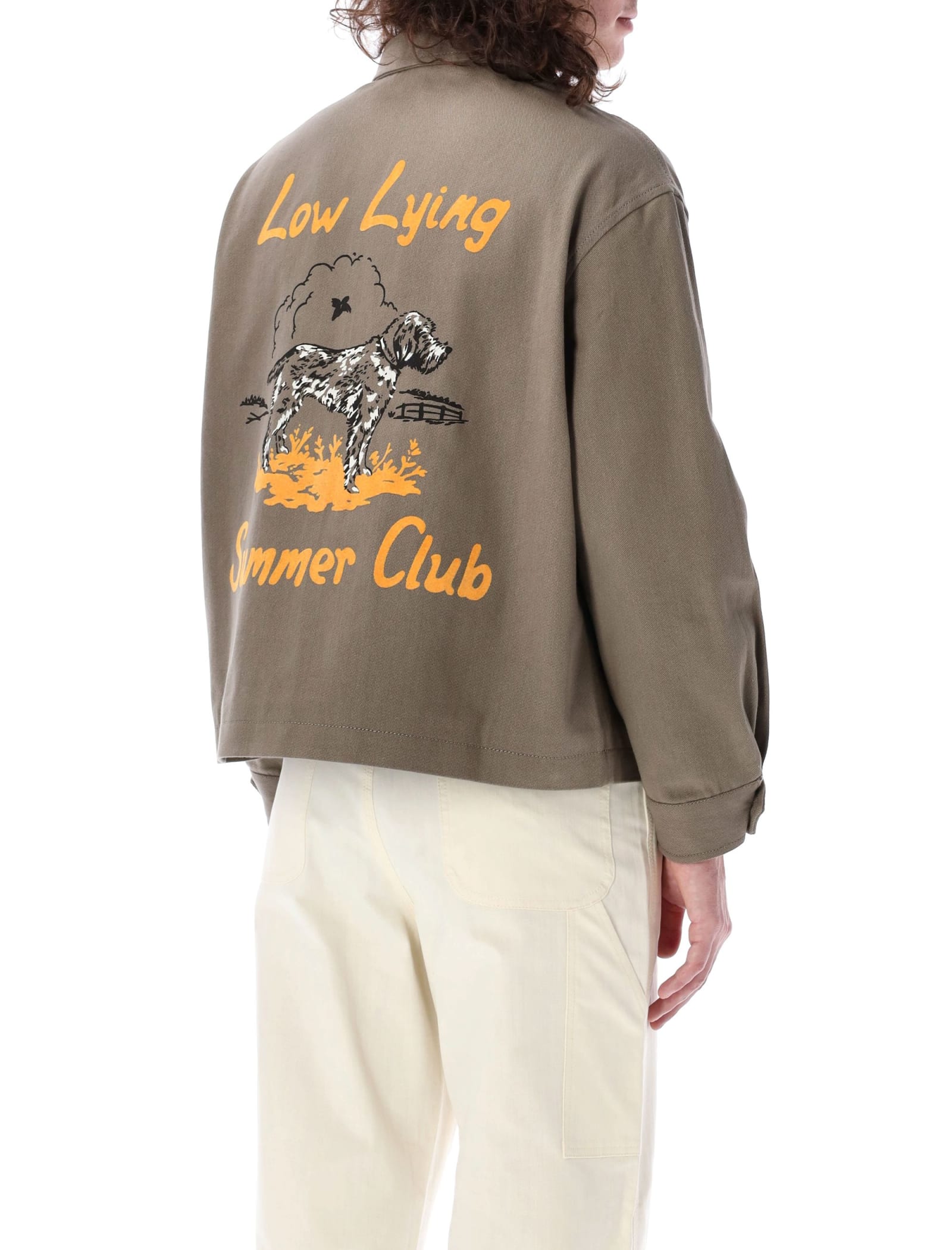 Shop Bode Low Lying Summer Club Jacket In Grey