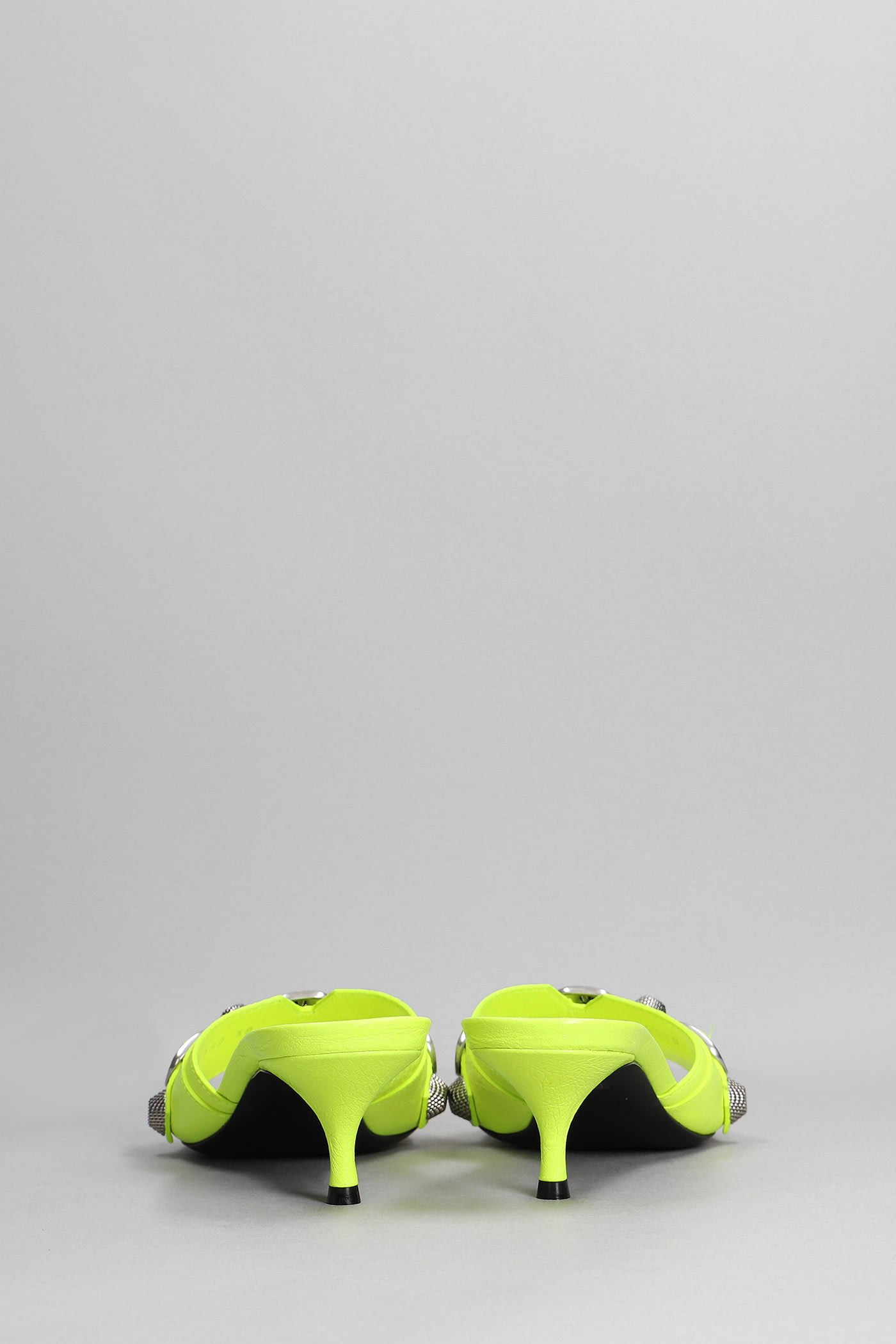 BALENCIAGA SLIPPER-MULE IN YELLOW LEATHER