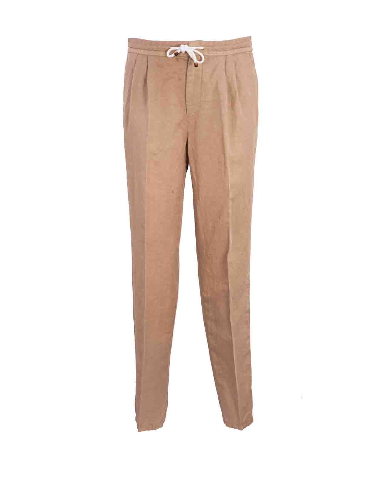 Brunello Cucinelli Leisure Fit Trousers In Brown