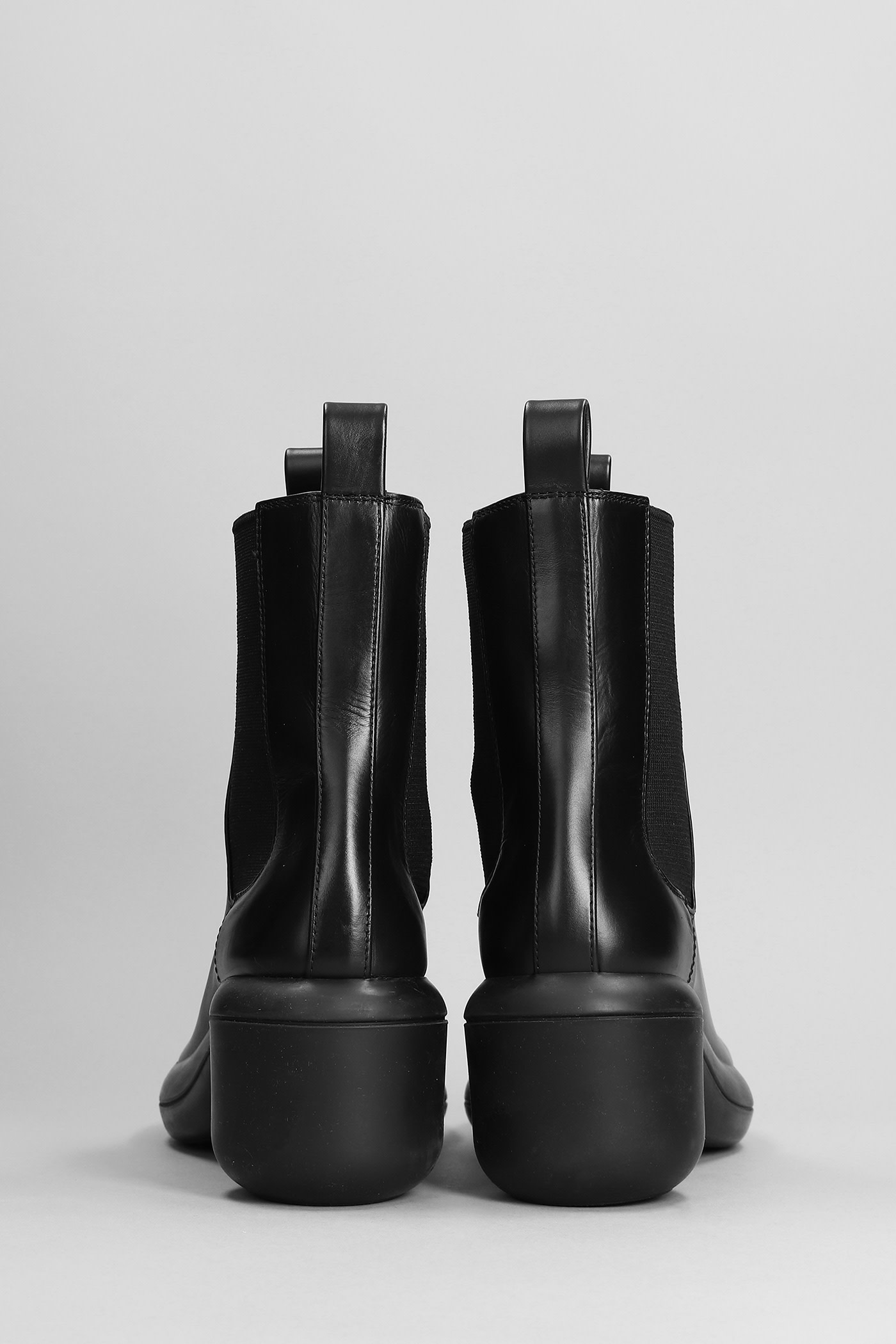 Jil Sander Leather Boot In Black