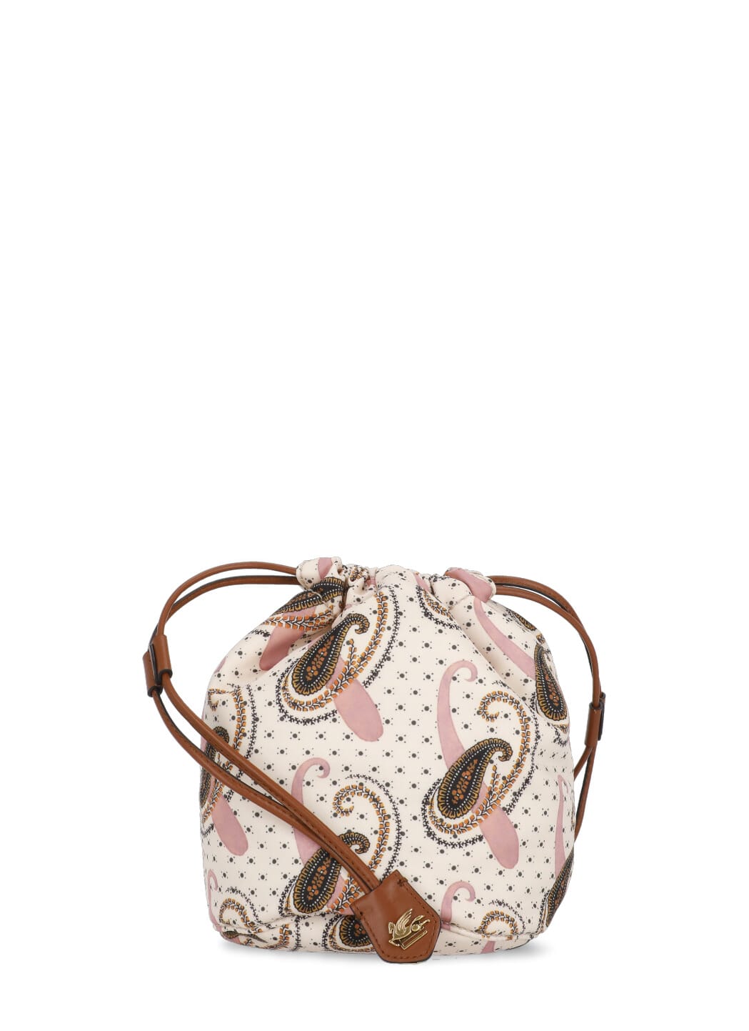 Pouch With Paisley Pattern And Polka Dots