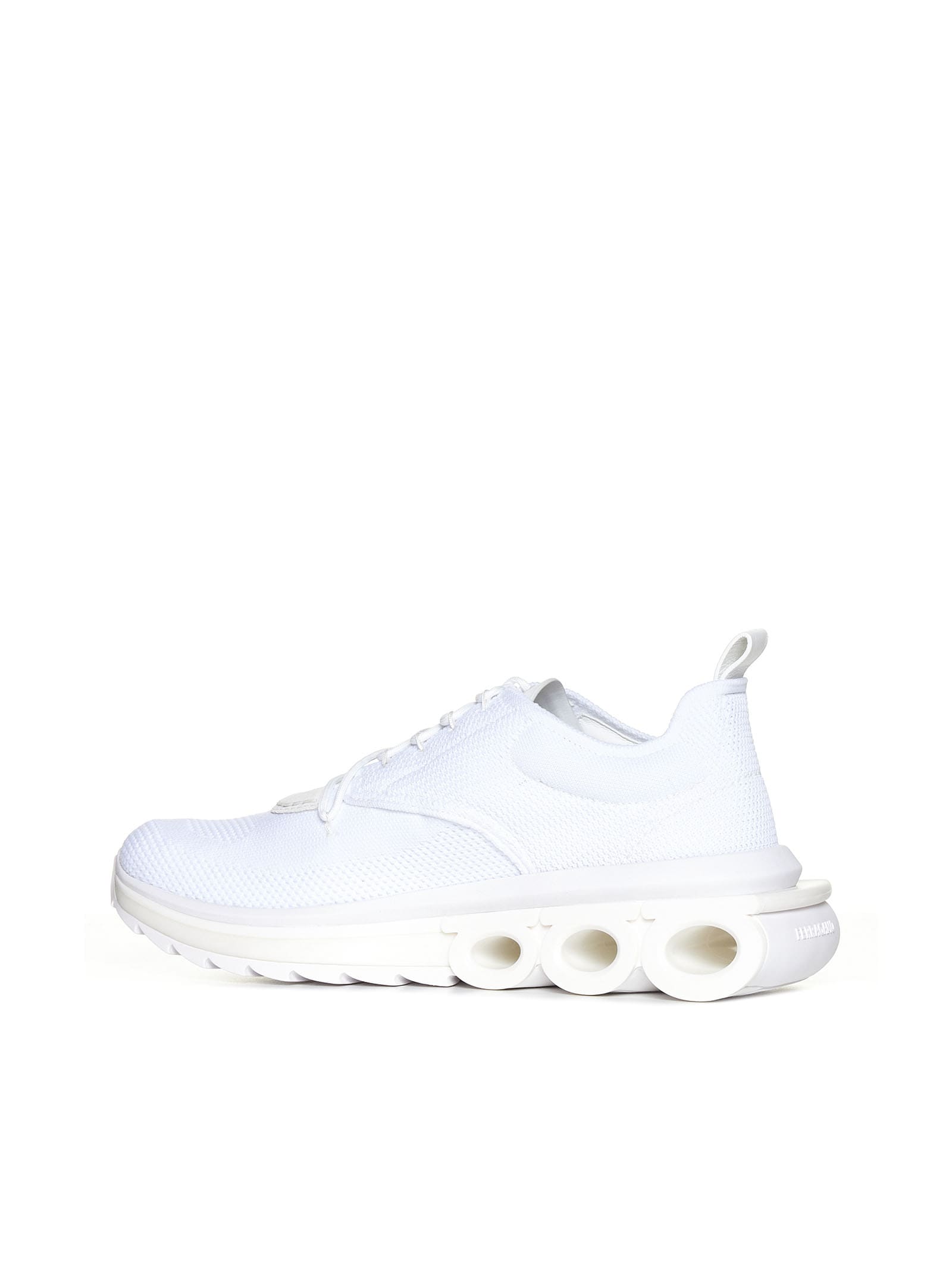 Shop Ferragamo Sneakers In White