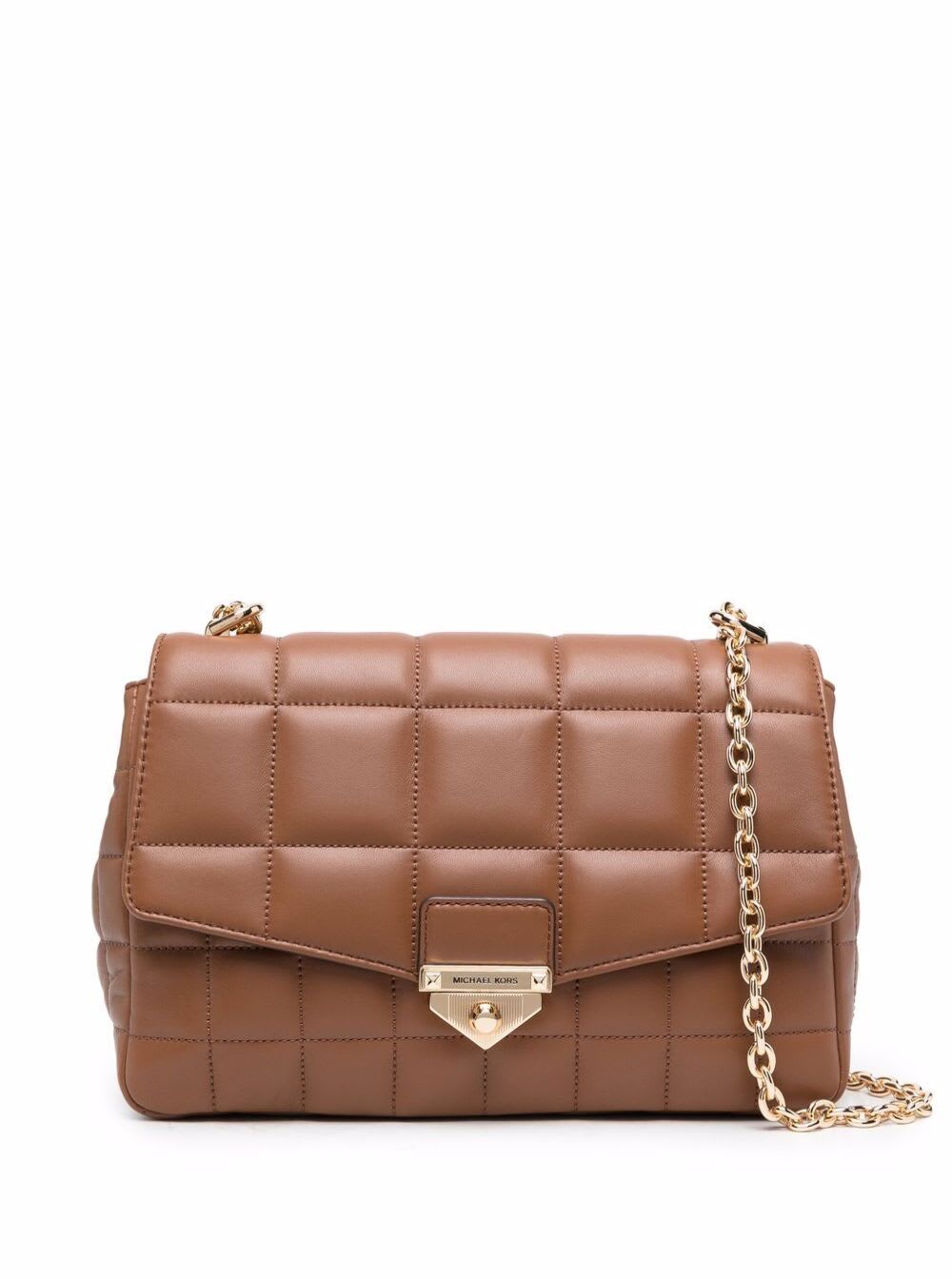 MICHAEL Michael Kors Soho Brown Quilted Leather Crossbody Bag