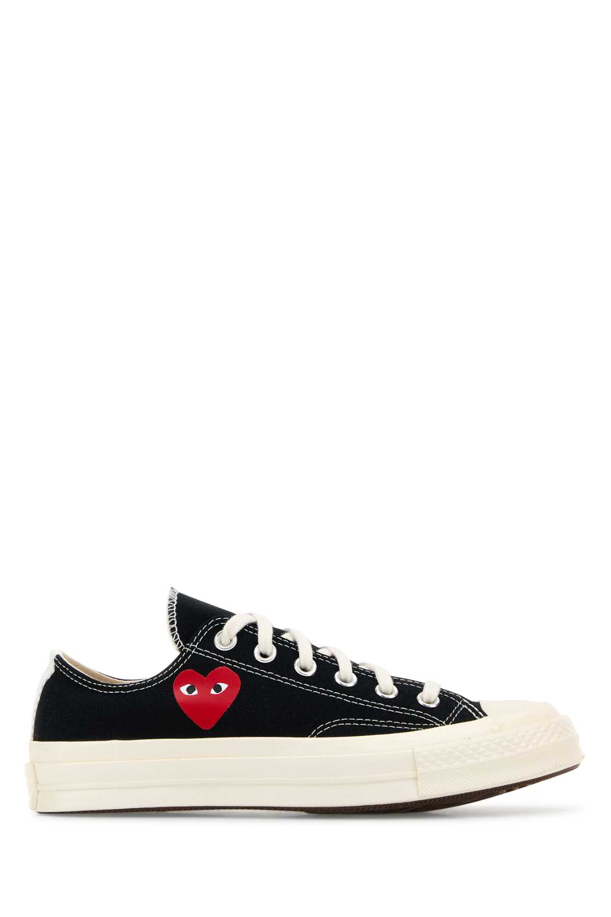 Comme des Garçons Play Black Canvas Comme Des Garã§ons X Converse Sneakers
