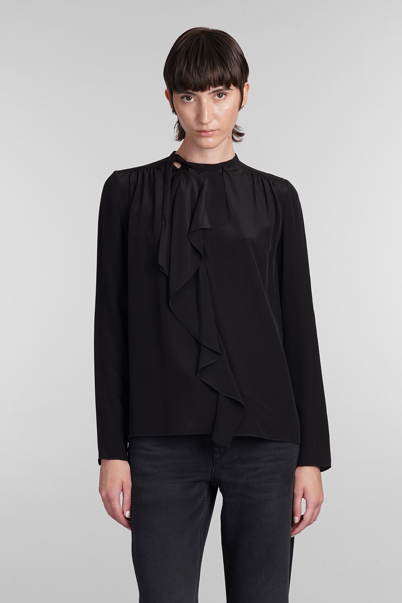 Shop Isabel Marant Utah Blouse In Black Silk