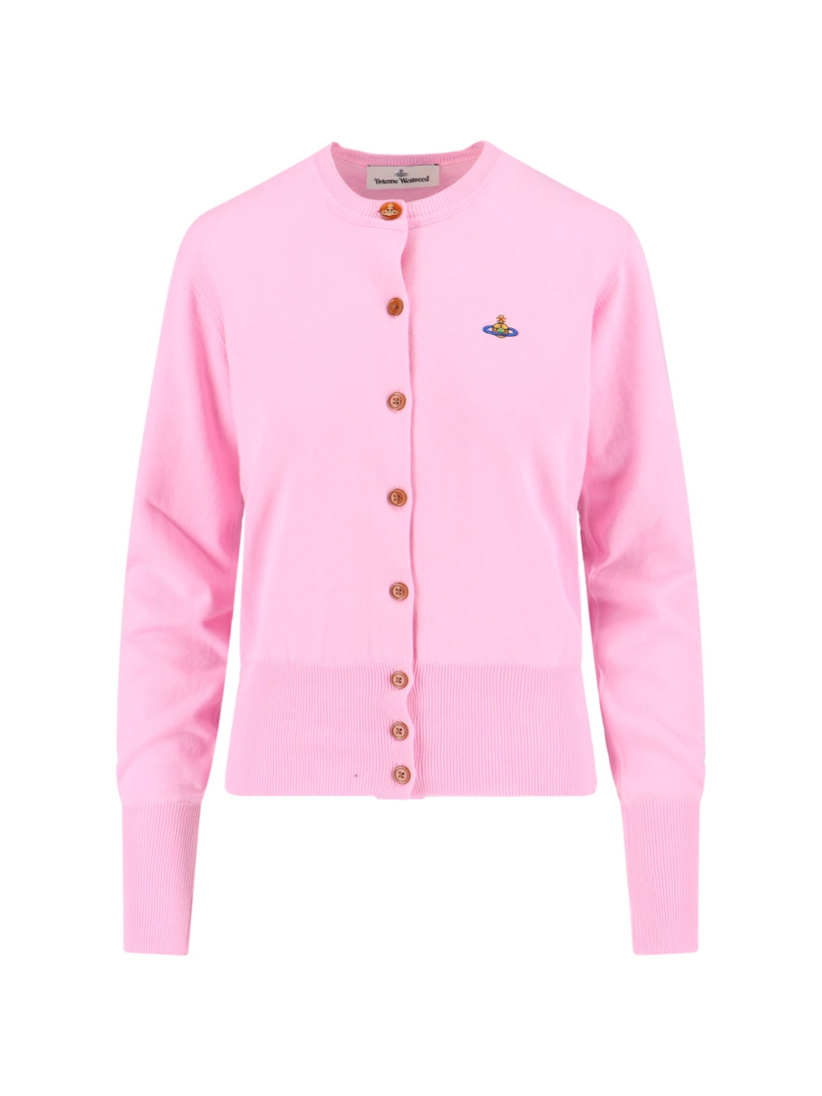 Vivienne Westwood Bea Orb-embellished Button Cardigan In Purple