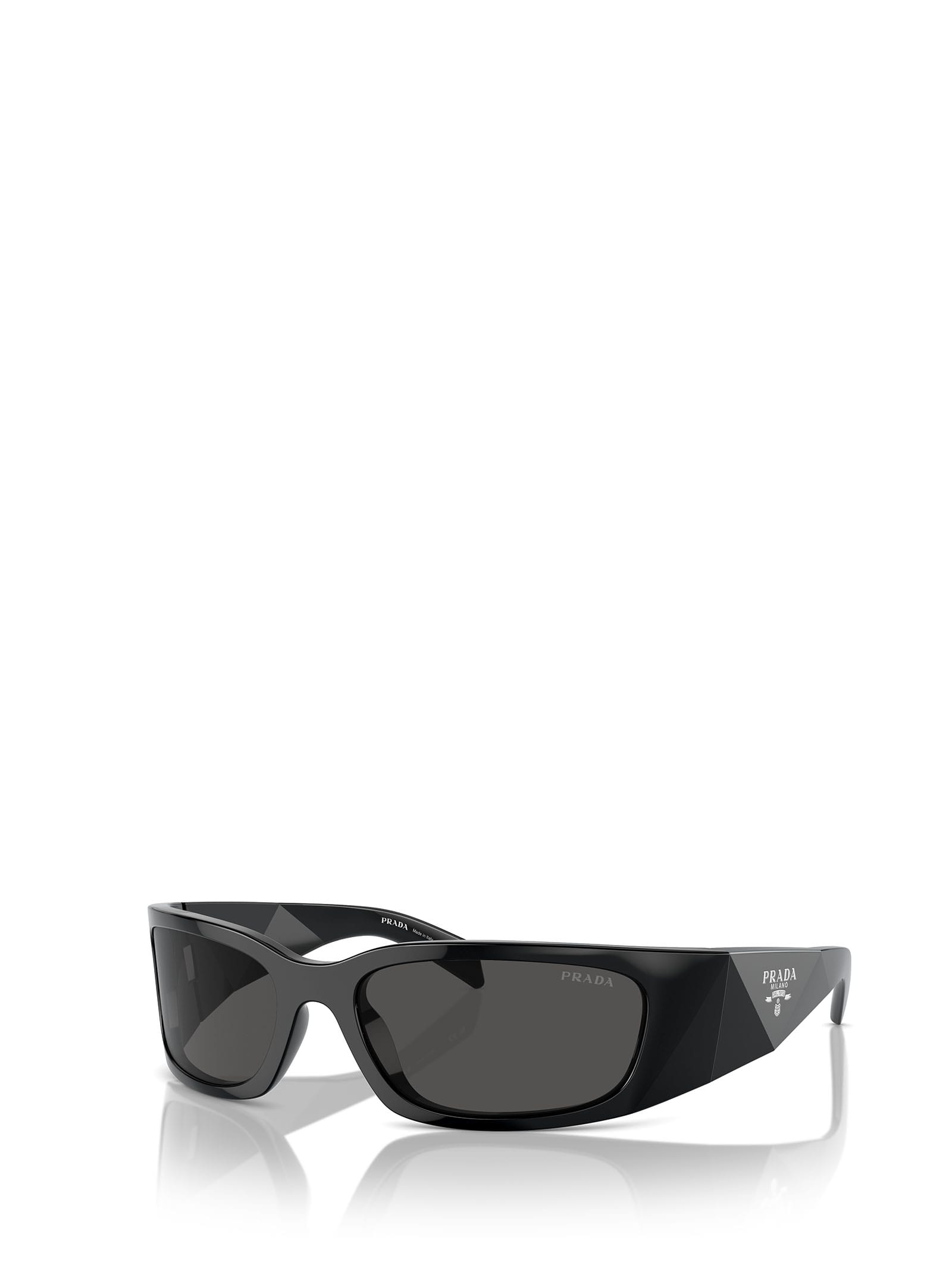 Shop Prada Pr A19s Black Sunglasses