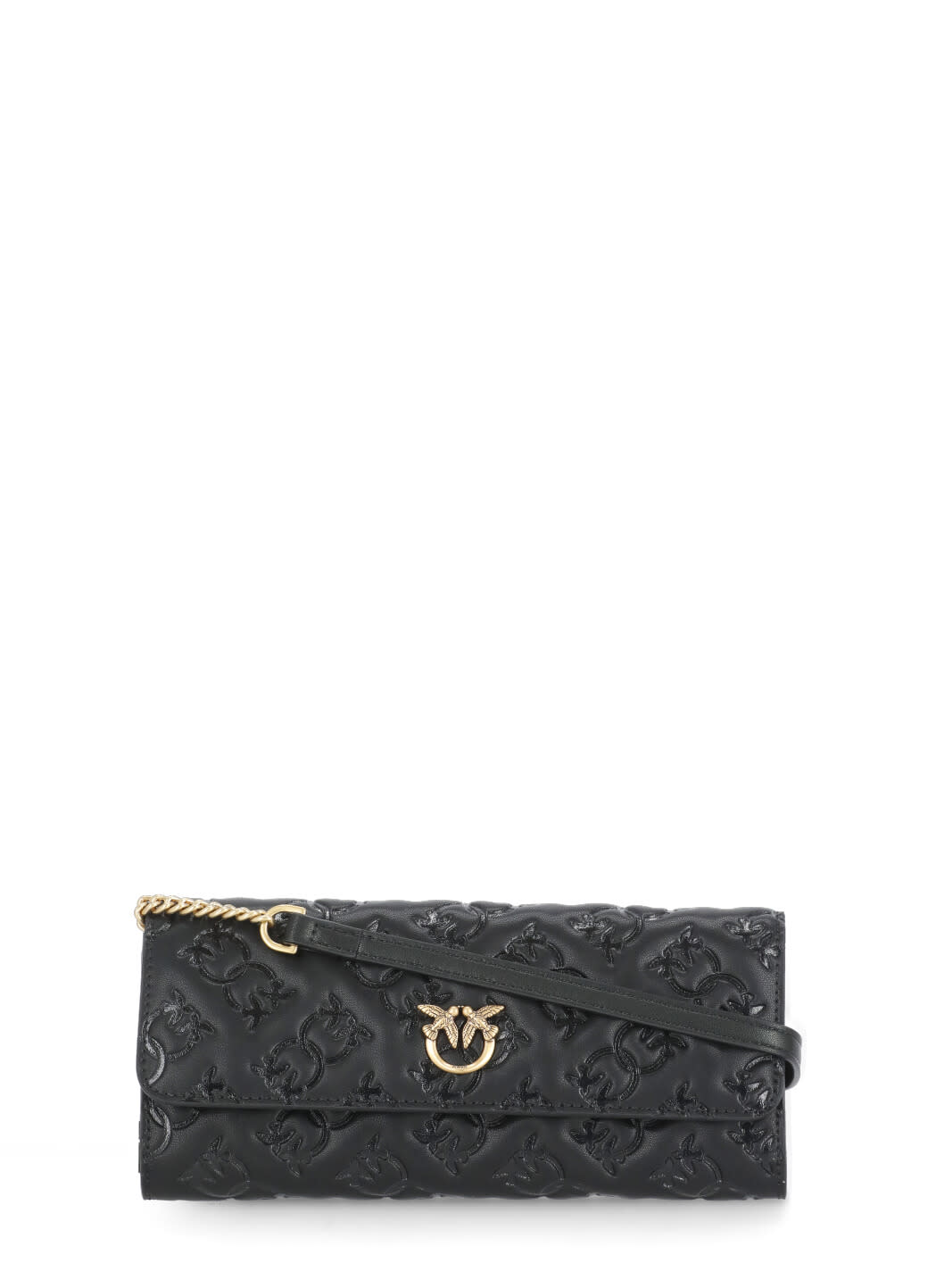 Shop Pinko Wallet With Monogram In Black