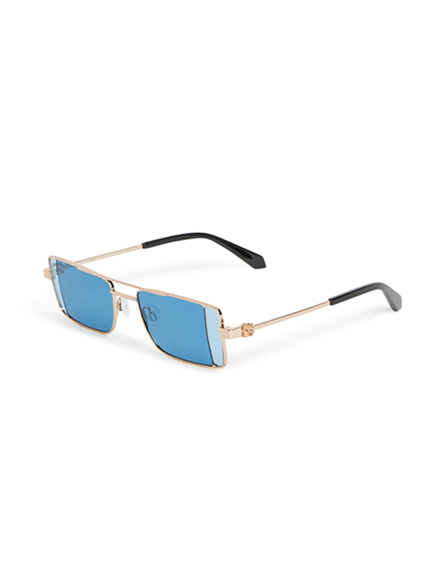 Off-white Oeri14a Cortez Sunglasses Eyewear In Gold Blue