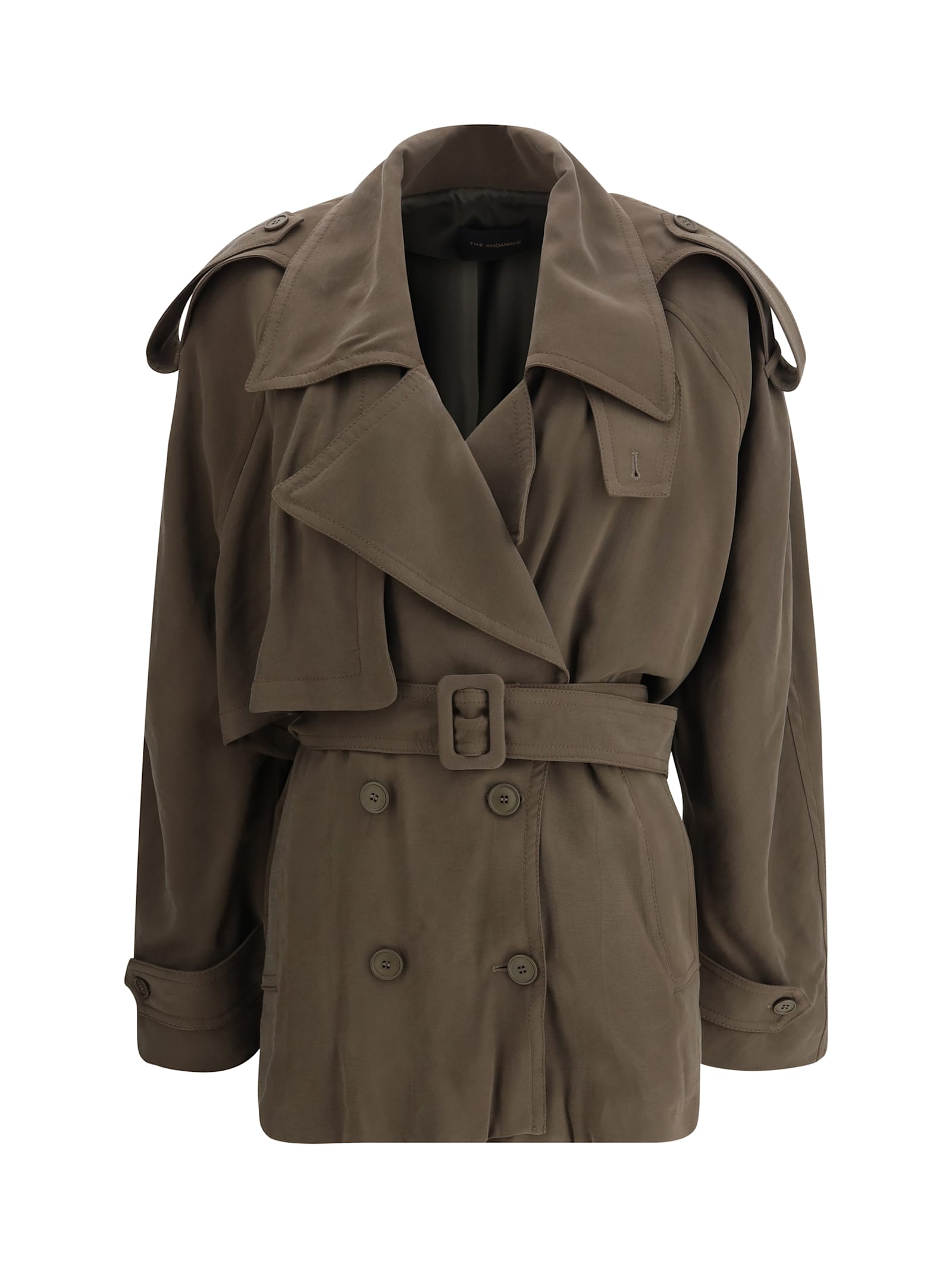 Double-breasted Short Trench Coat