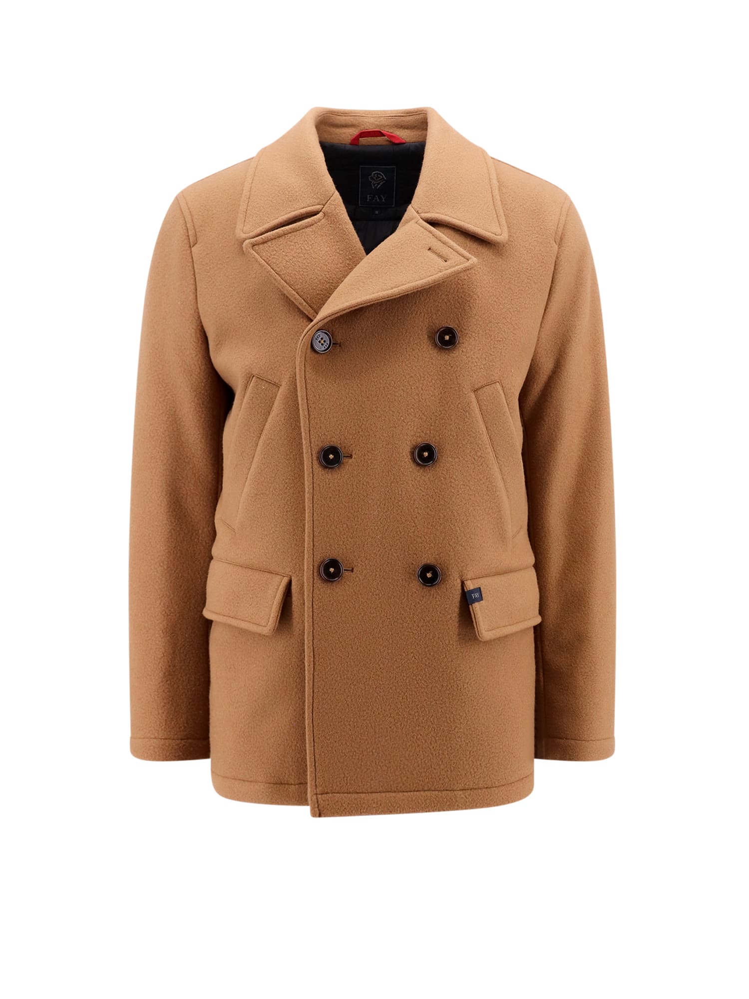 Shop Fay Coat Coat In Cammello Chiaro