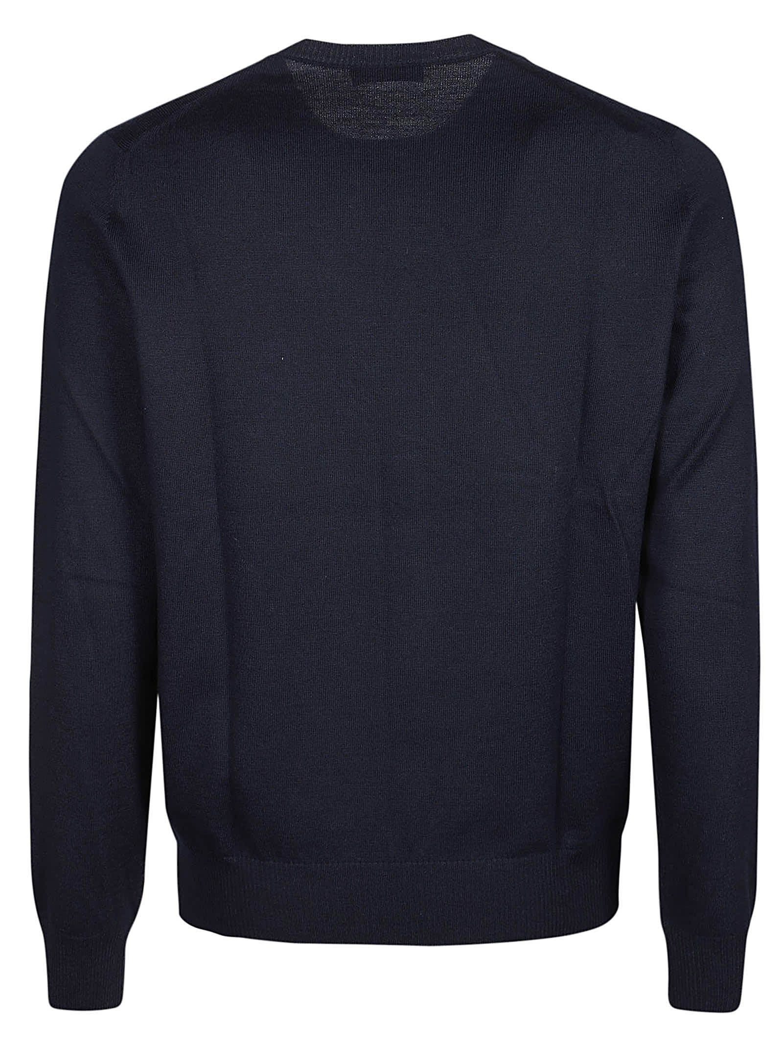 Shop Fay Round Neck Sweater In Blu Navy