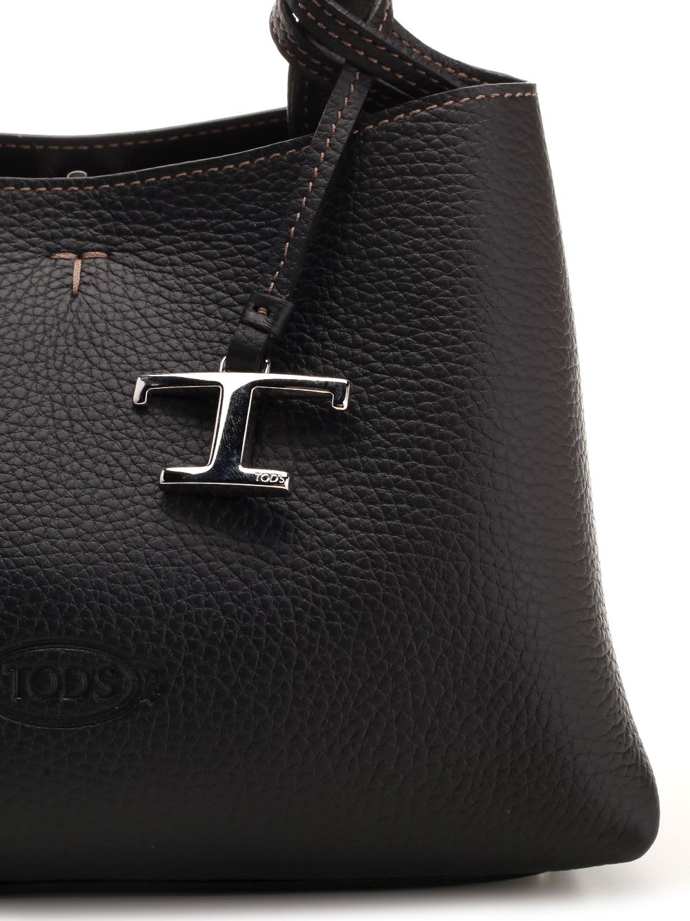 Shop Tod's T Timeless Micro Handbag In Black