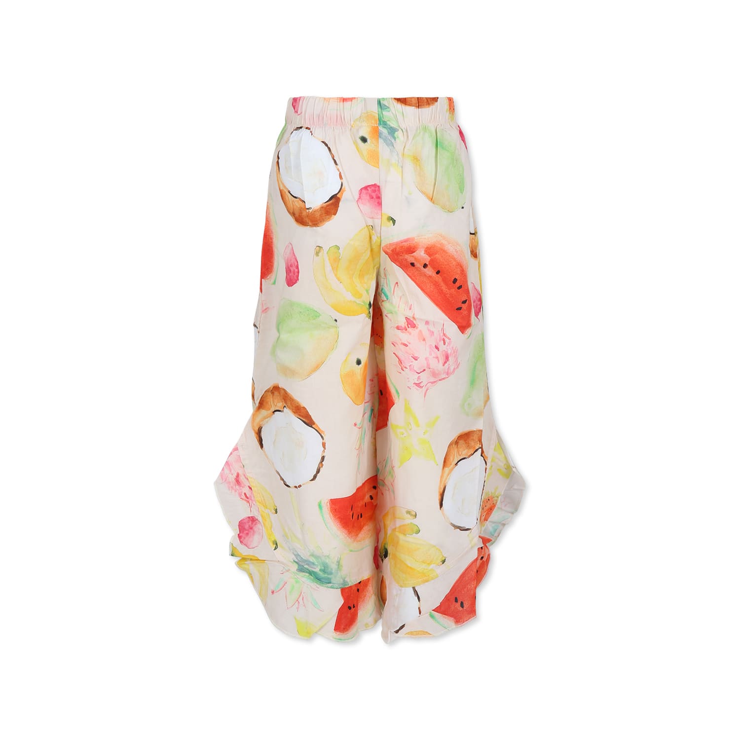 Molo Fruit Pattern Pants In Ivory