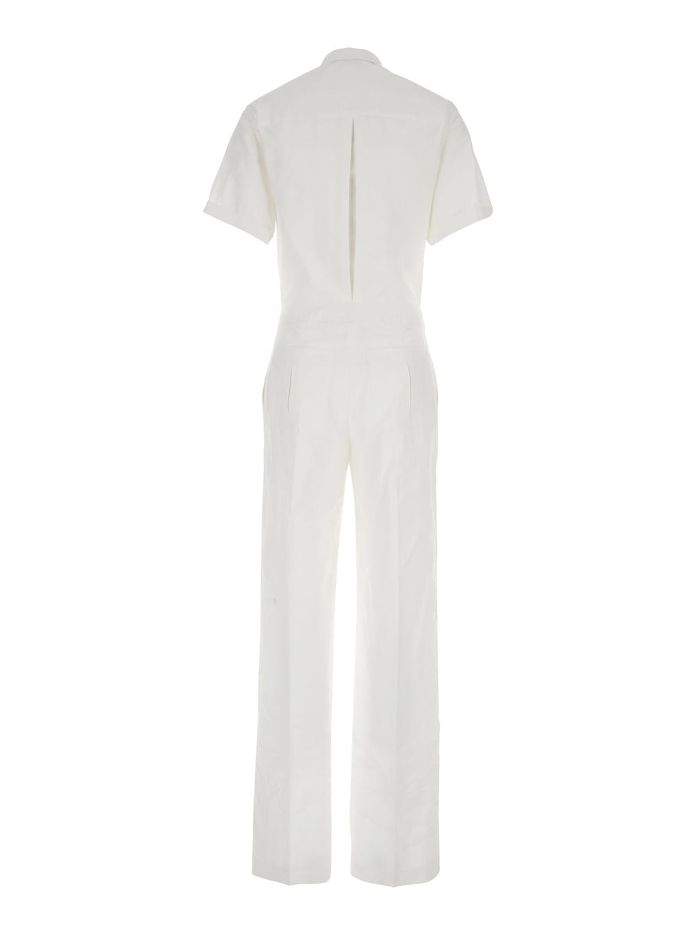 Pt Torino White Tracksuit With Patch Pockets On The Chest And Elastic Waist In Cotton Woman In White
